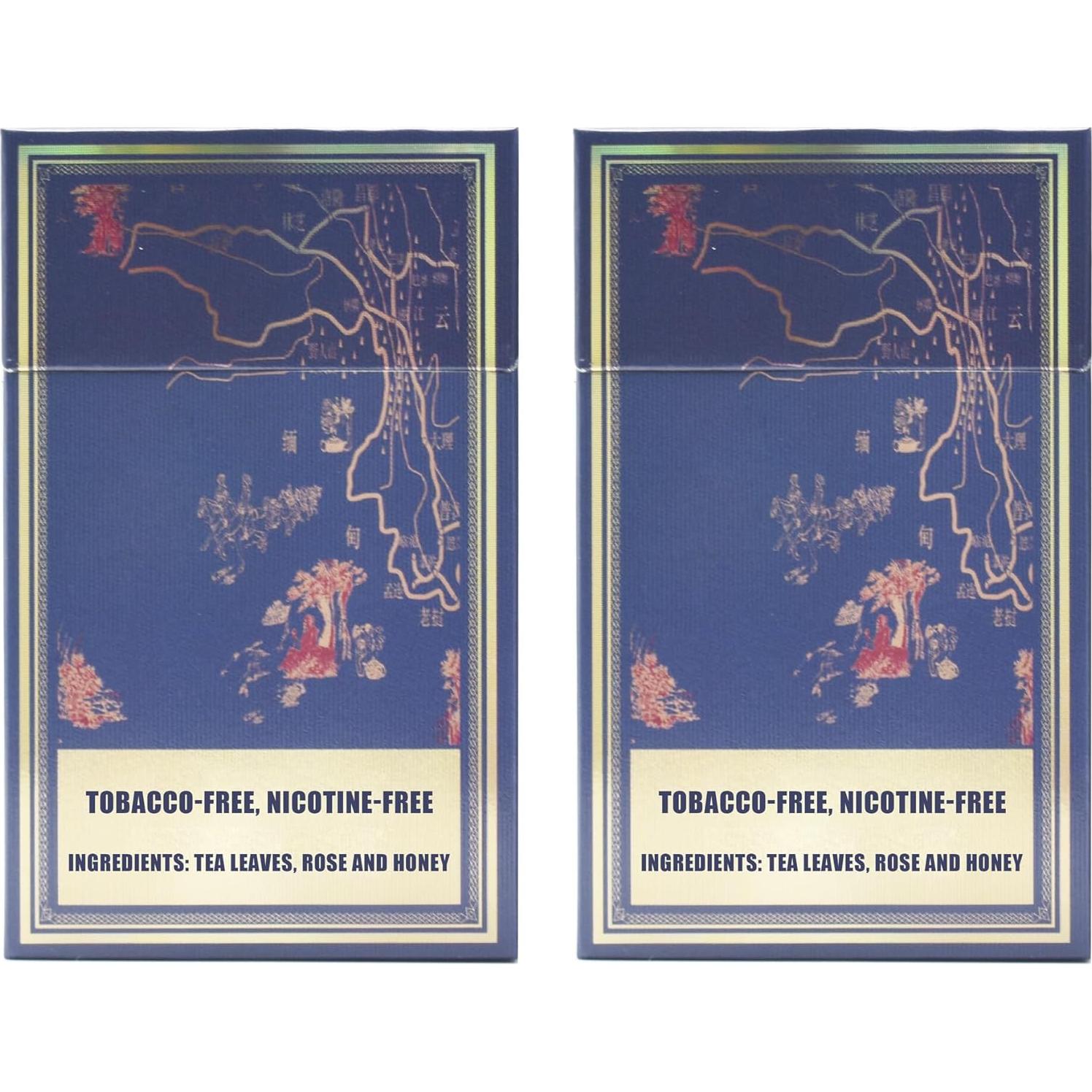 Cigarrillos Herbales YFIONE - Sin Tabaco ni Nicotina - 2 Paquetes de 40 Fumadas