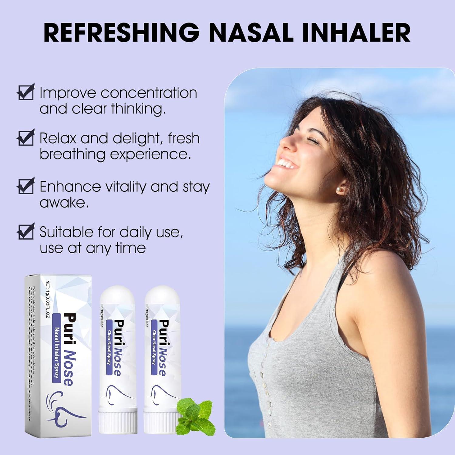 Inhalador Nasal PuriNose - 2 Piezas, Aire Fresco Natural