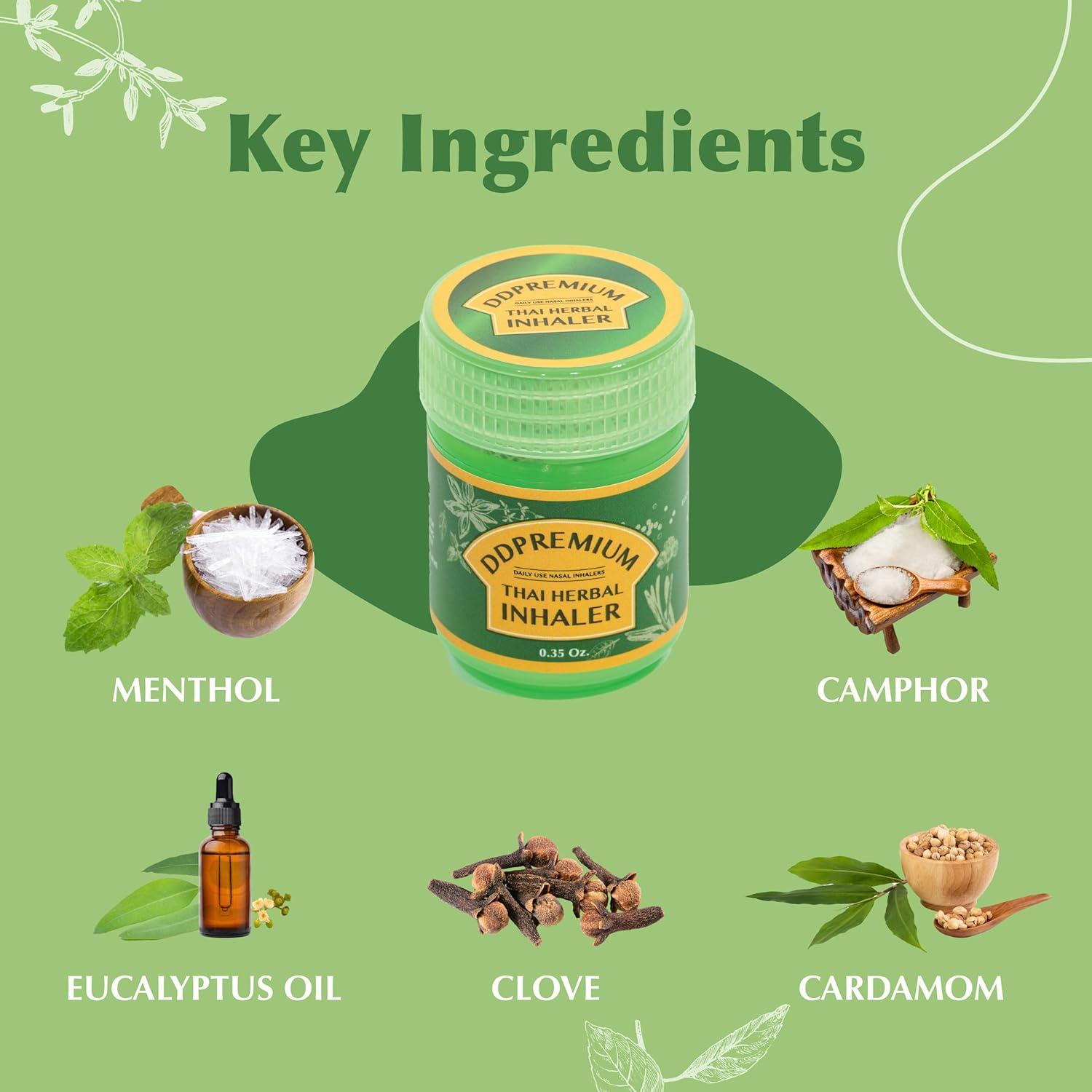 Inhalador Herbal Tailandés DDPREMIUM - Alivio Nasal Natural x2