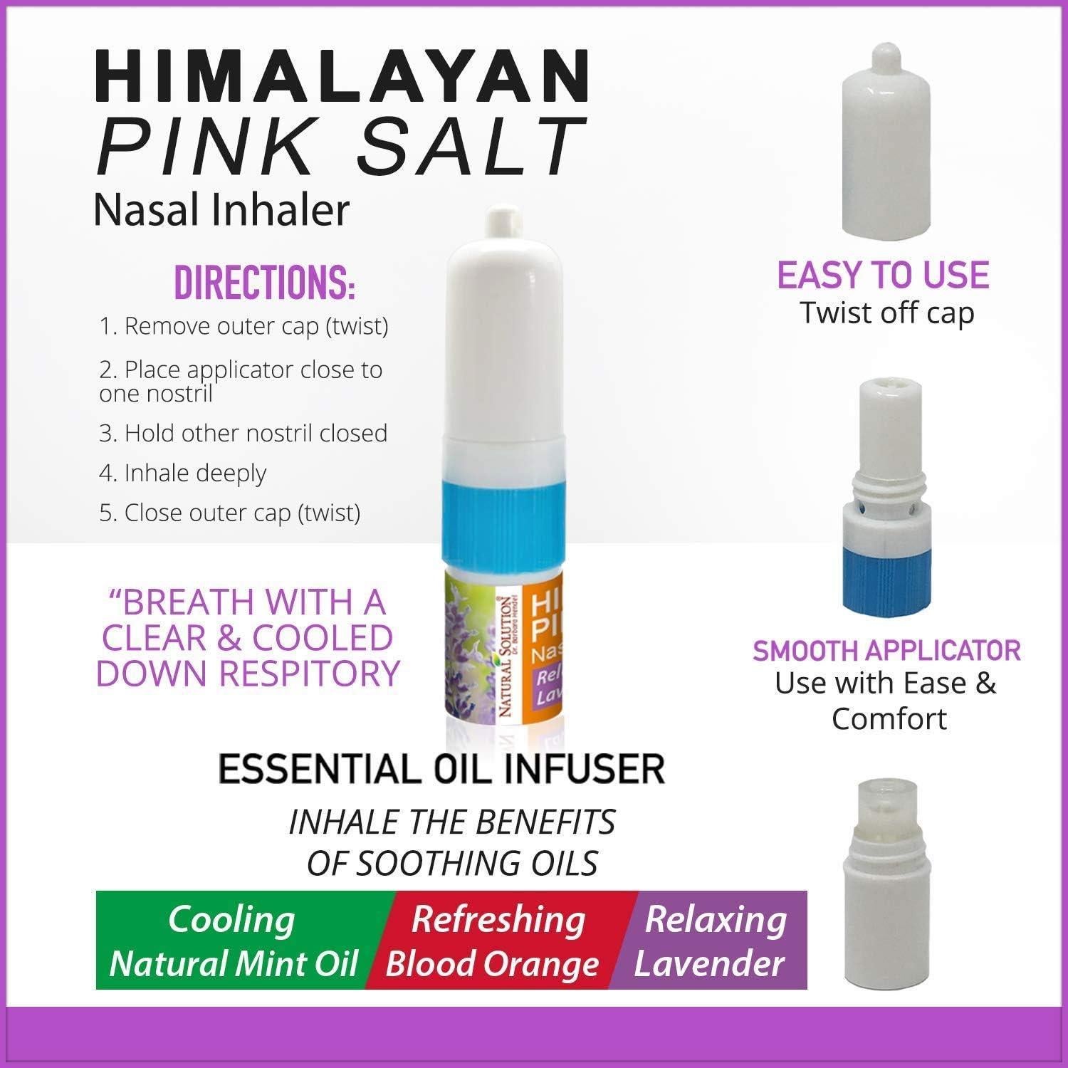 Inhalador Nasal de Sal del Himalaya WBM - Paquete de 3