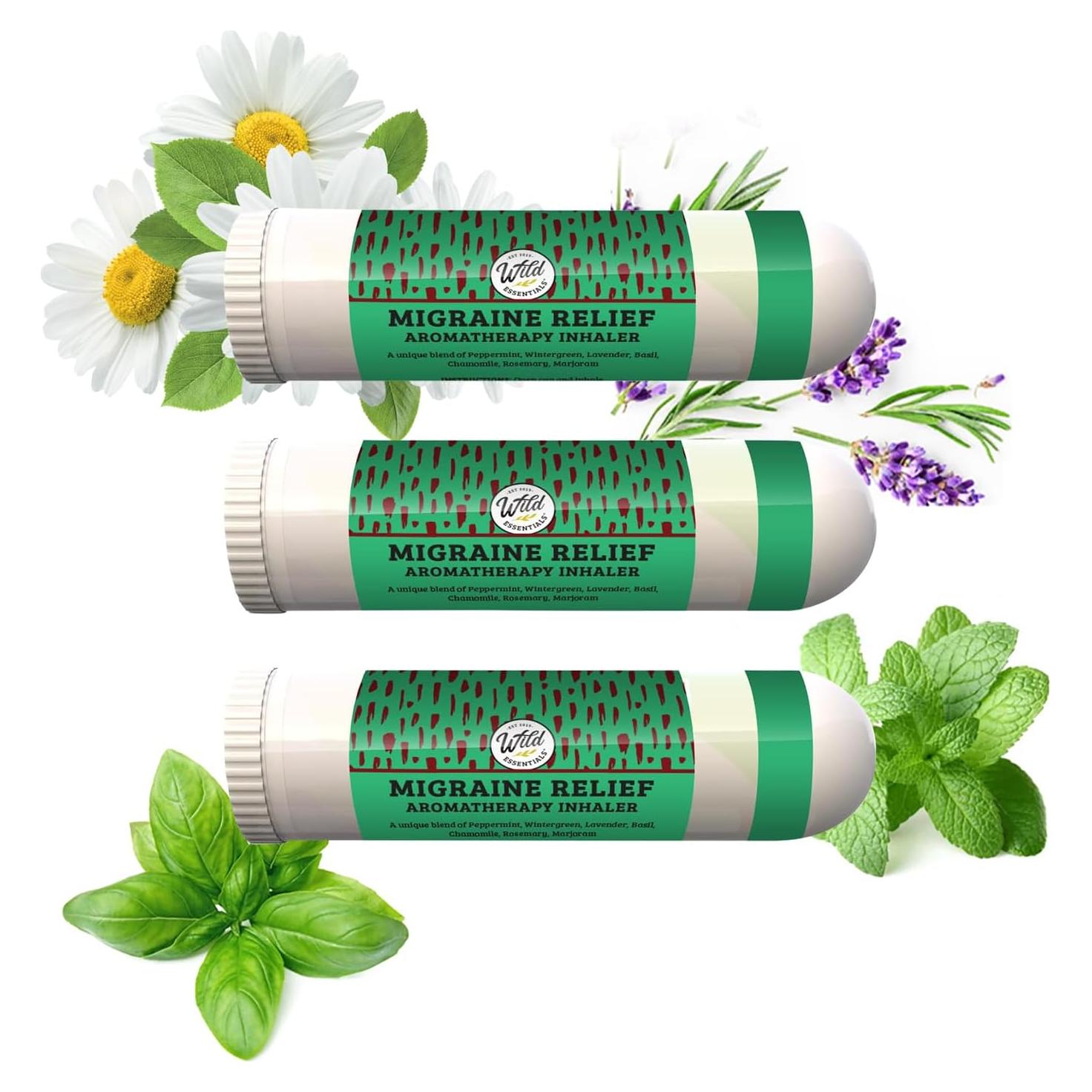 Inhaladores Nasales Aromaterapia Esenciales Silvestres - Alivio de Migrañas