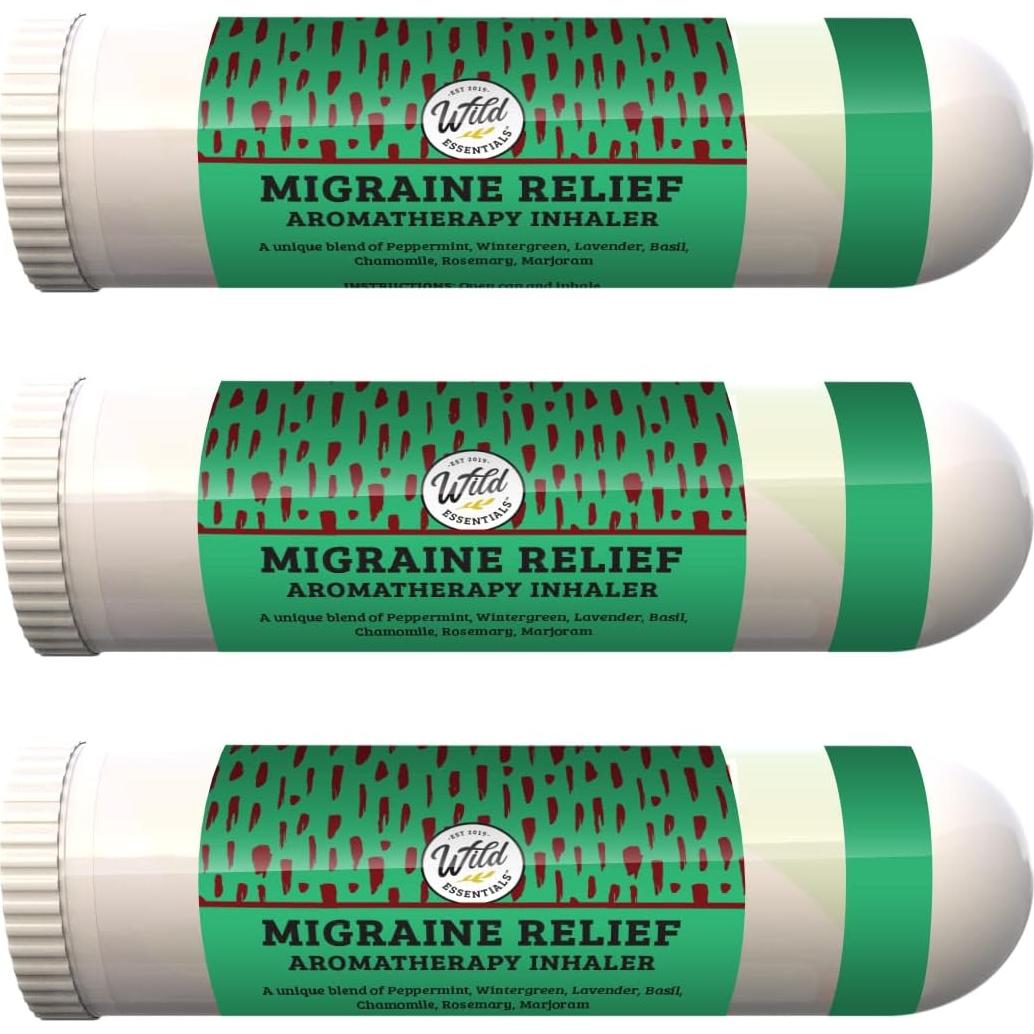 Inhaladores Nasales Aromaterapia Esenciales Silvestres - Alivio de Migrañas