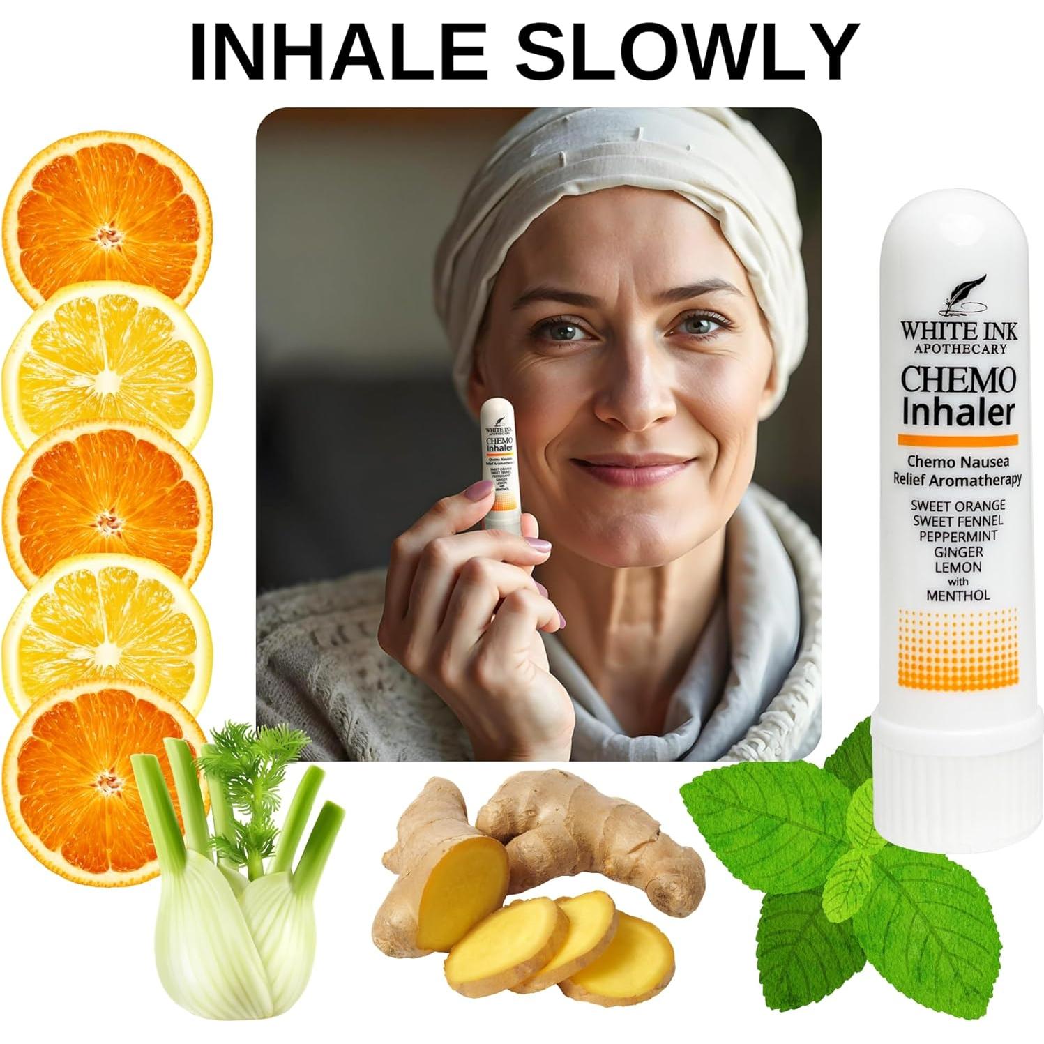 Inhalador Nasal de Aceite Esencial para Náuseas - White Ink Apothecary