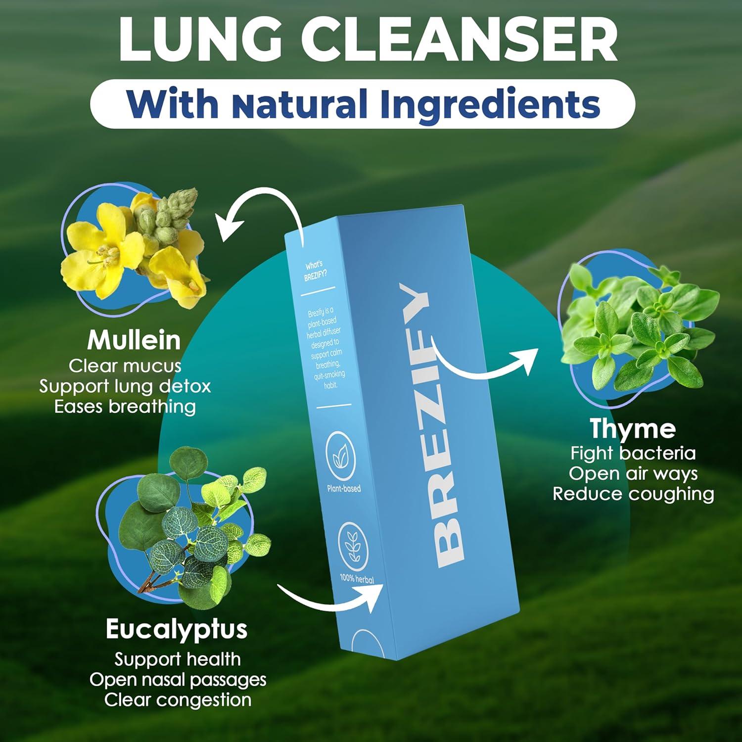 Inhalador Aromático Brezify Detox 1.0 - 600 Usos Natural