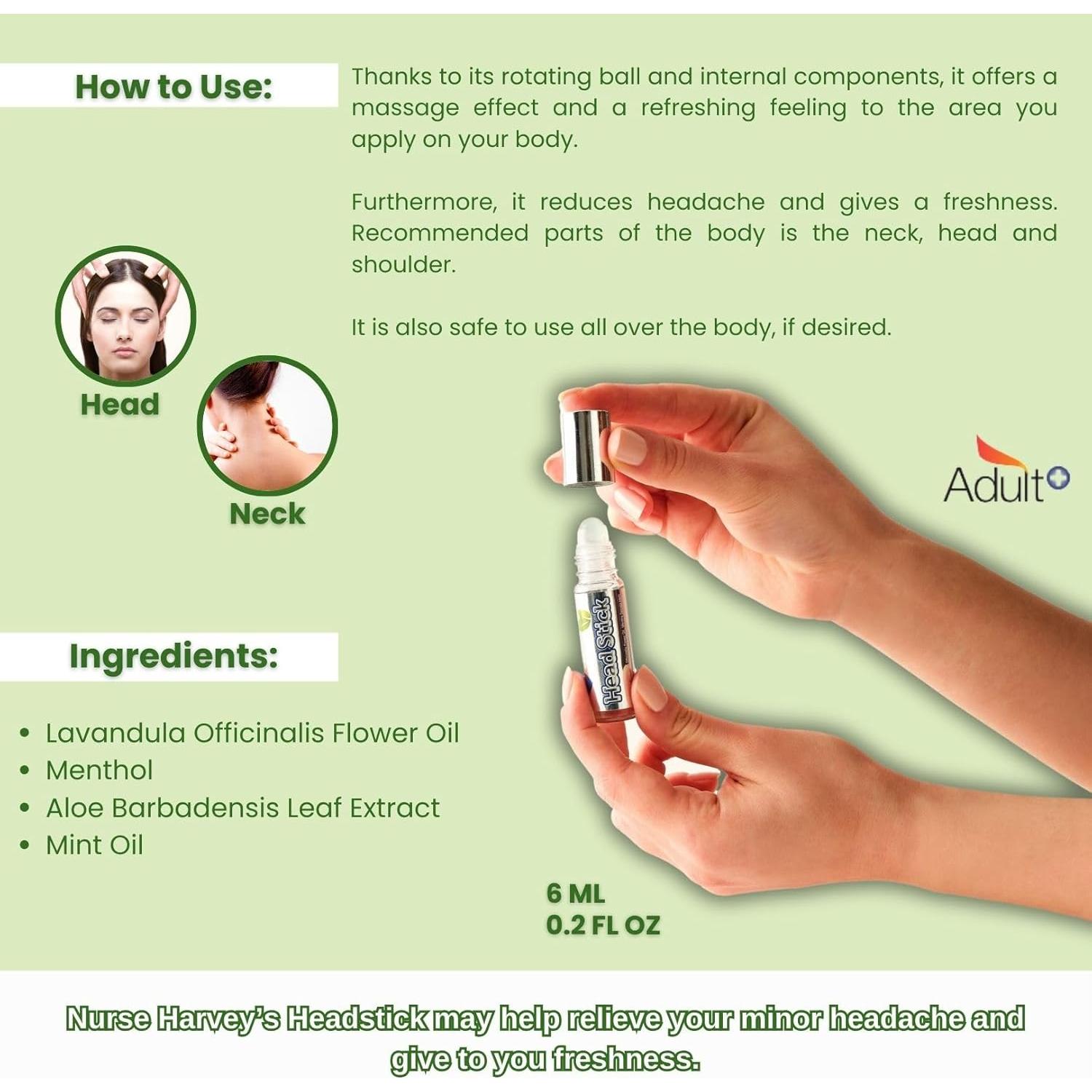 Bastón Calmante para la Cabeza Nurse Harvey 6 ml - Natural