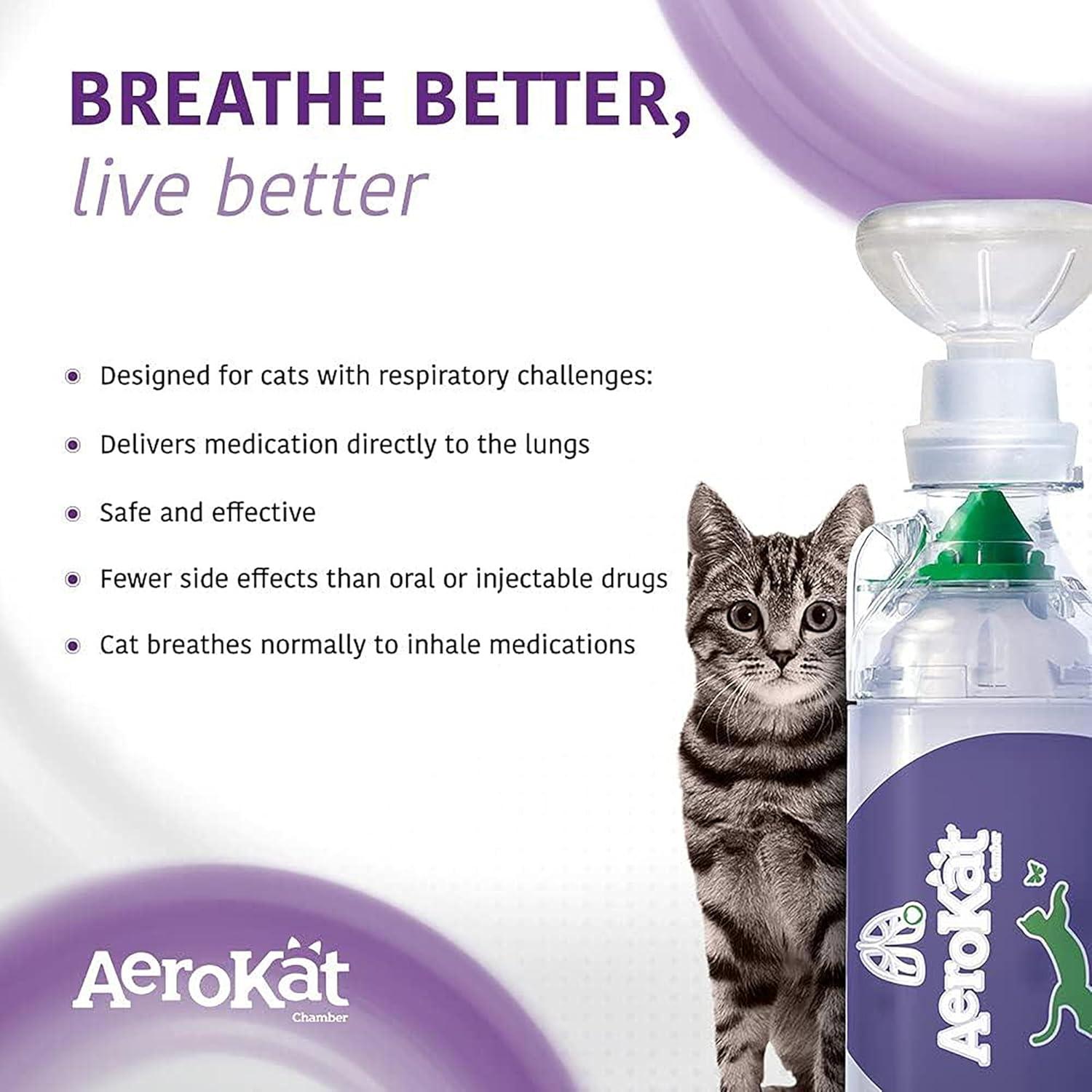 Cámara de Aerosol AeroKat para Gatos con Indicador Flow-Vu