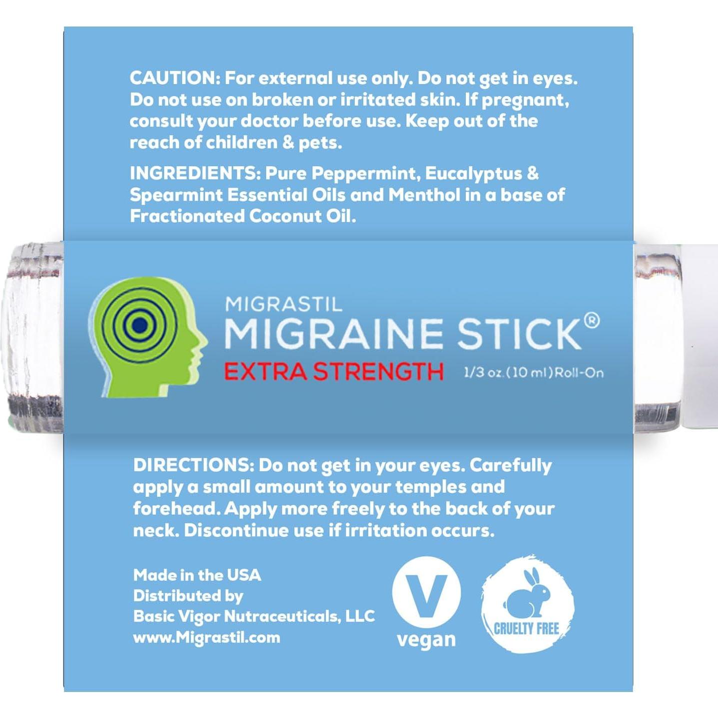 Stick de Migraña Fuerte Migrastil con Mentol y Aceites Esenciales