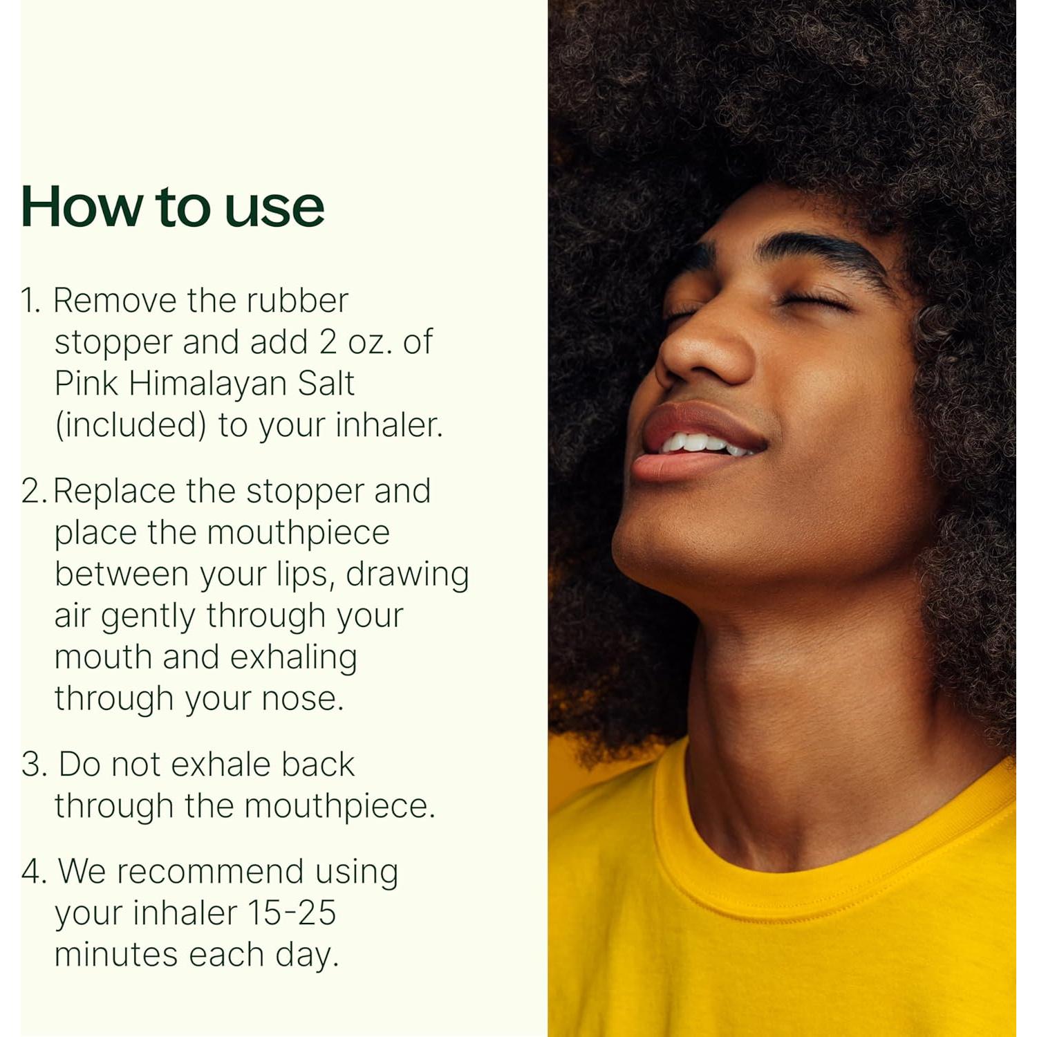 Inhalador de Sal Rosa del Himalaya Plant Therapy 8.5 cm