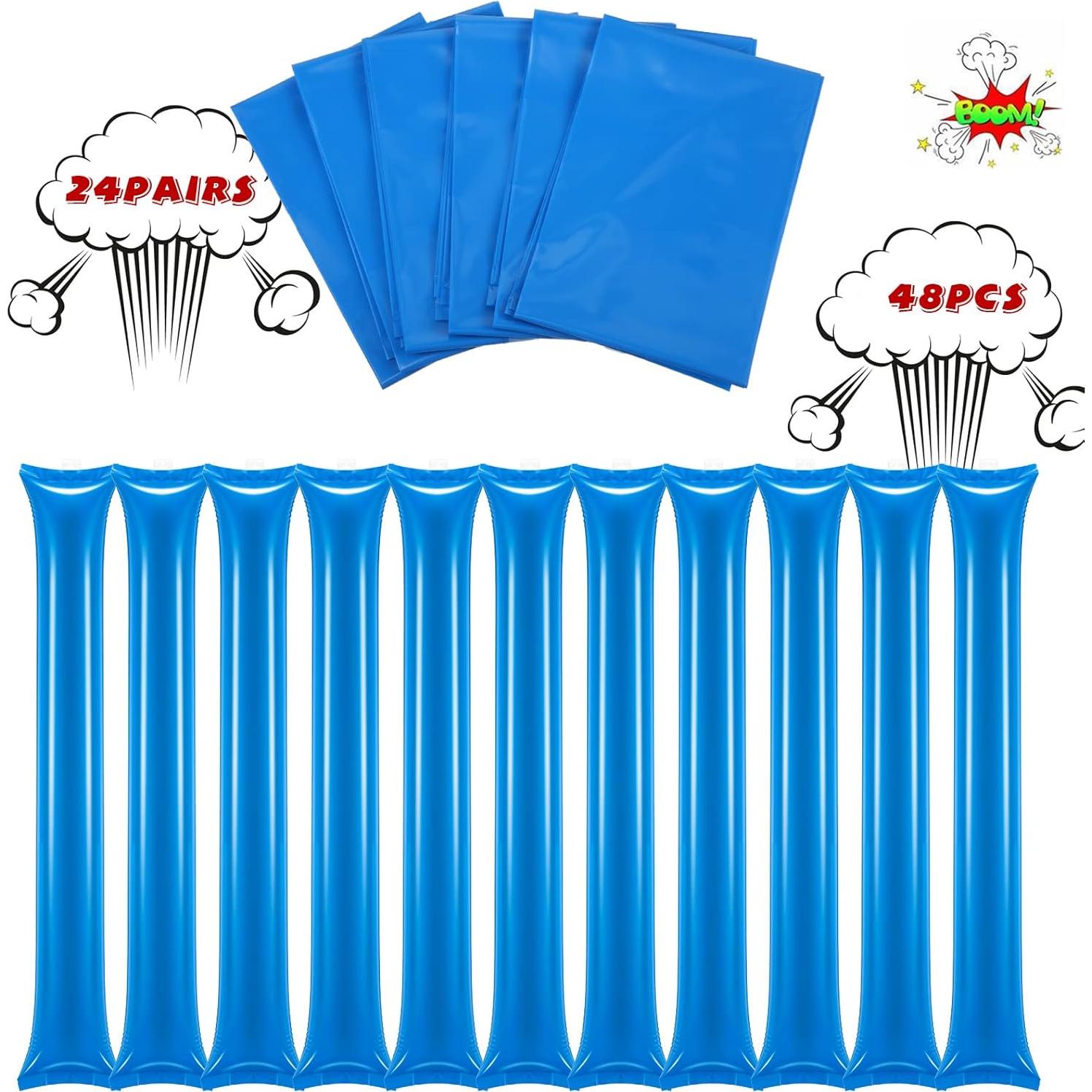 48 Palos de Trueno Inflables Civaner Azul para Animar Eventos