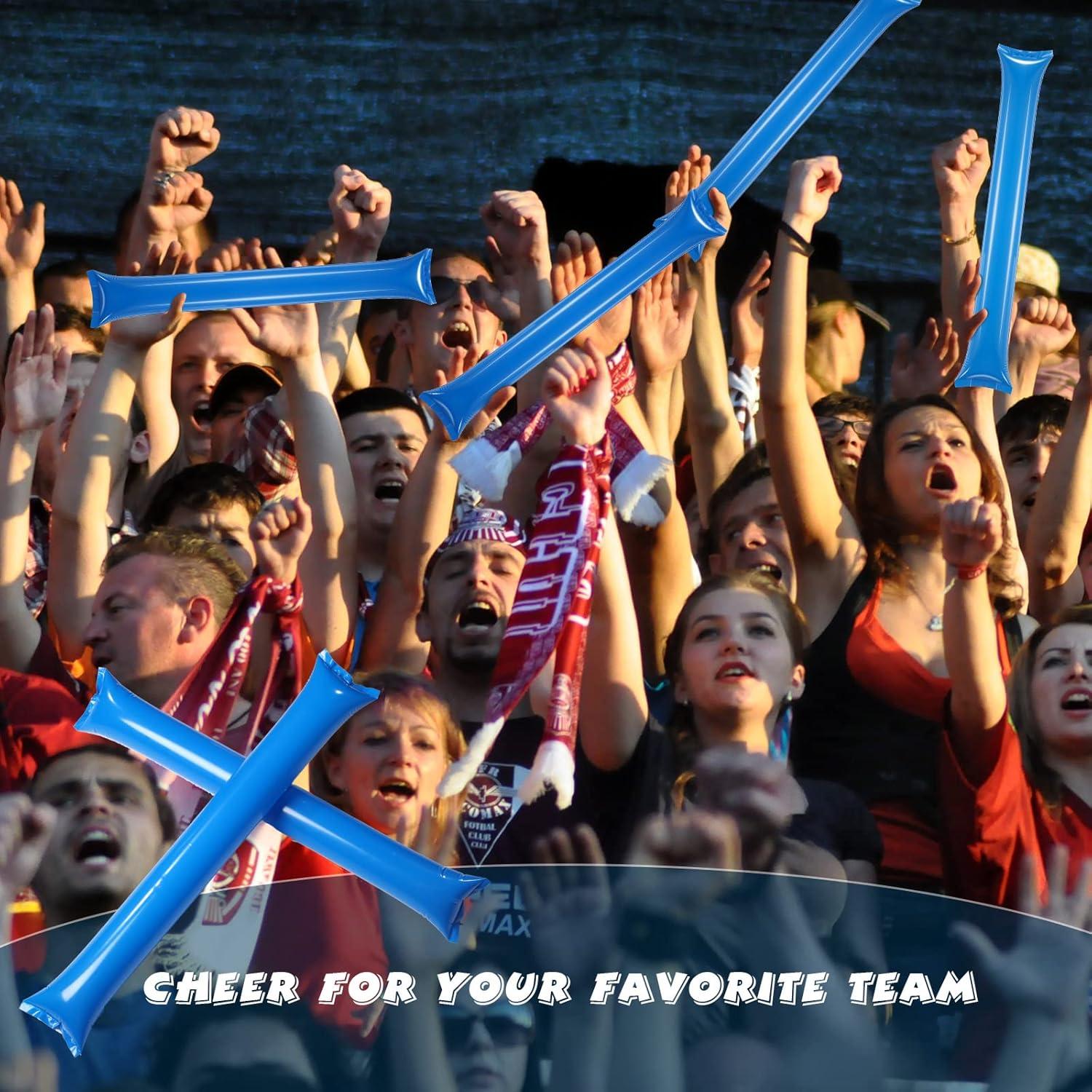 48 Palos de Trueno Inflables Civaner Azul para Animar Eventos