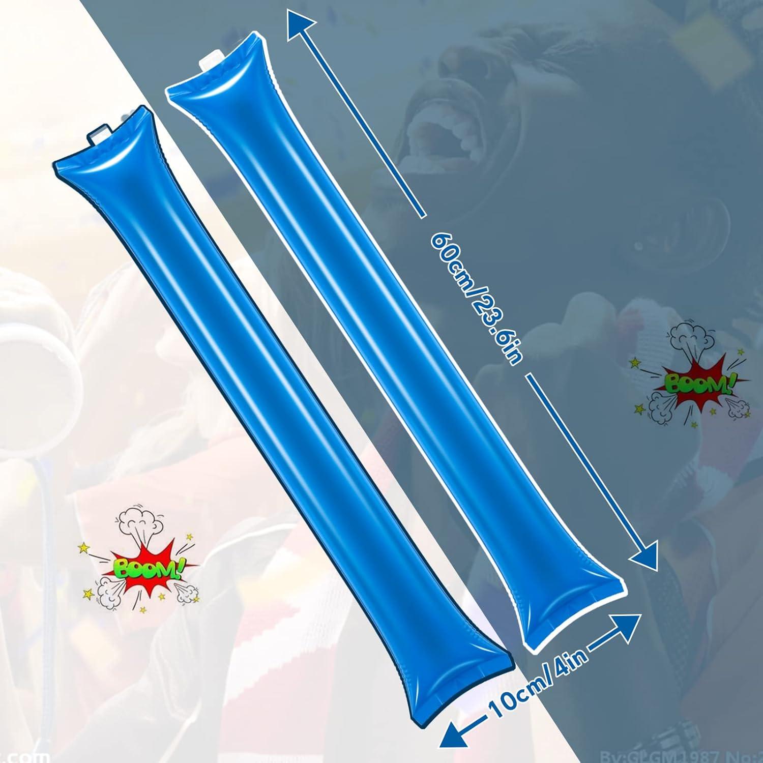 48 Palos de Trueno Inflables Civaner Azul para Animar Eventos