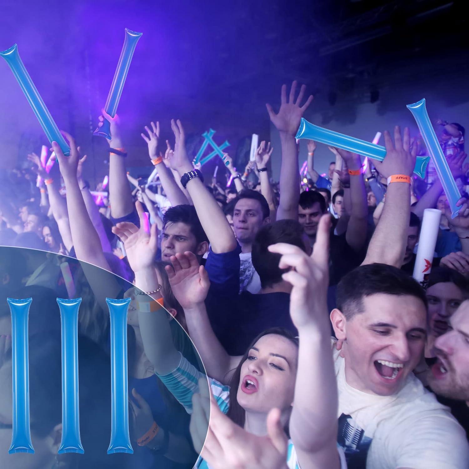 48 Palos de Trueno Inflables Civaner Azul para Animar Eventos