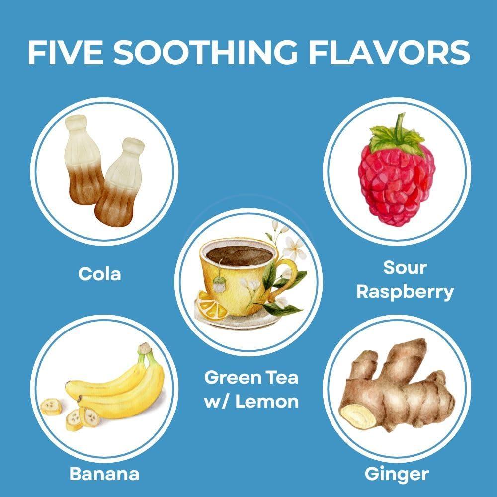 Gotas Queasy Drops Tres Lollies - Alivio Nauseas Embarazo 48 Unidades