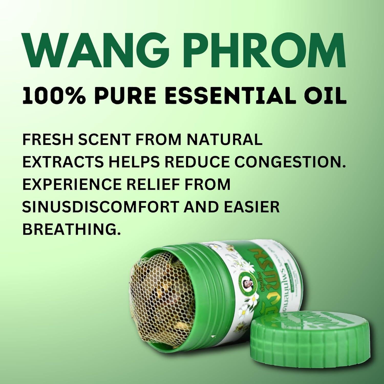 Inhalador Nasal Relax Wangprom Herb - Aromaterapia Portátil 60g