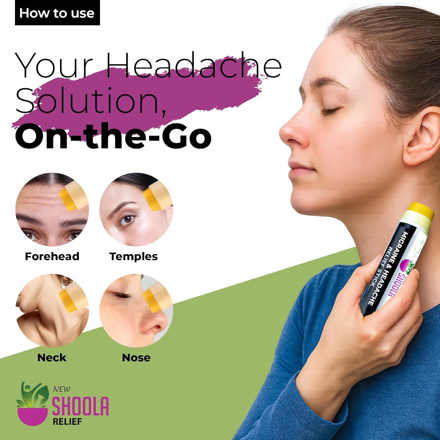 Bálsamo Stick Roll On Alivio de Migrañas Shoola 100g