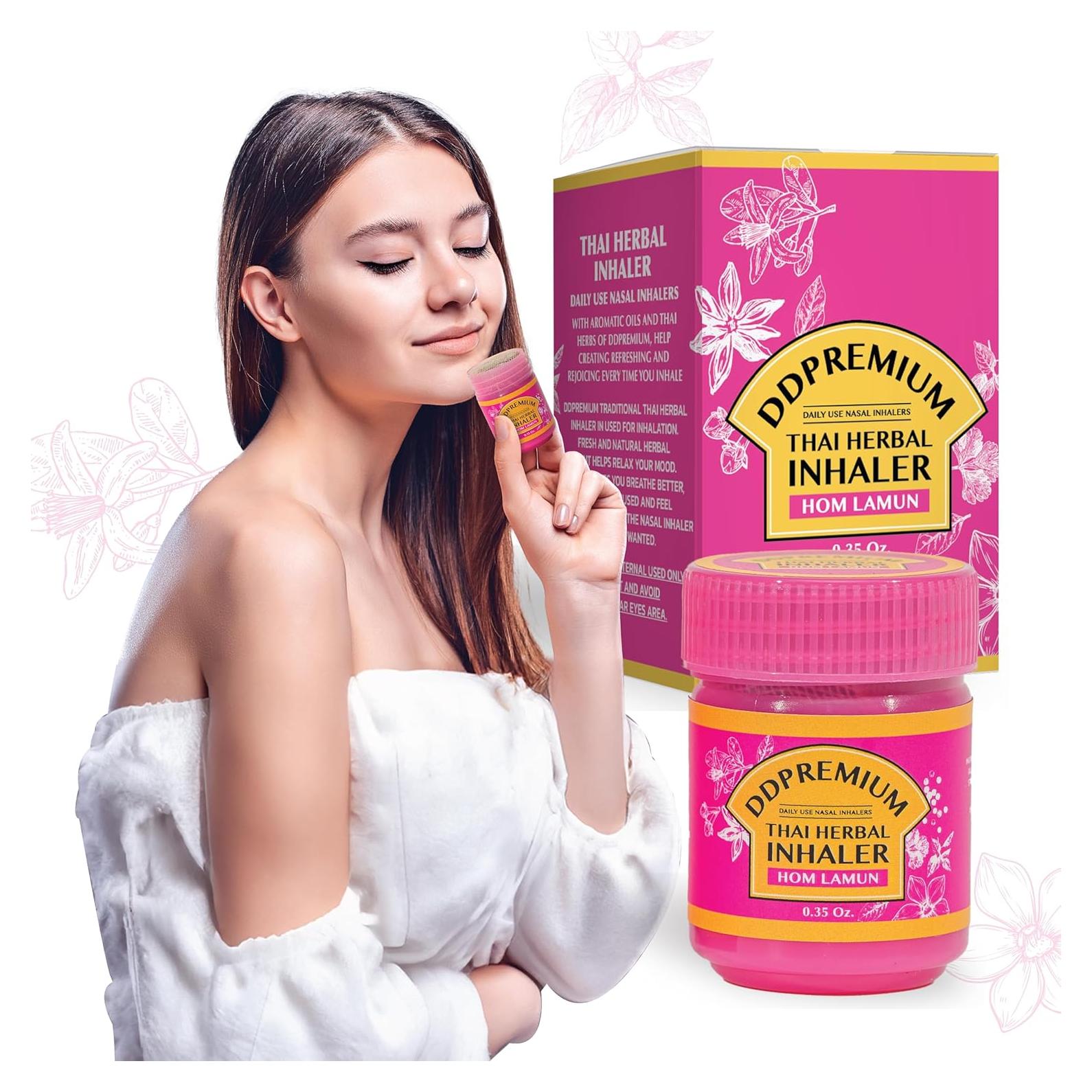 Inhalador Herbal Tailandés Yadom HOM LAMUN 18g - Alivio Respiratorio