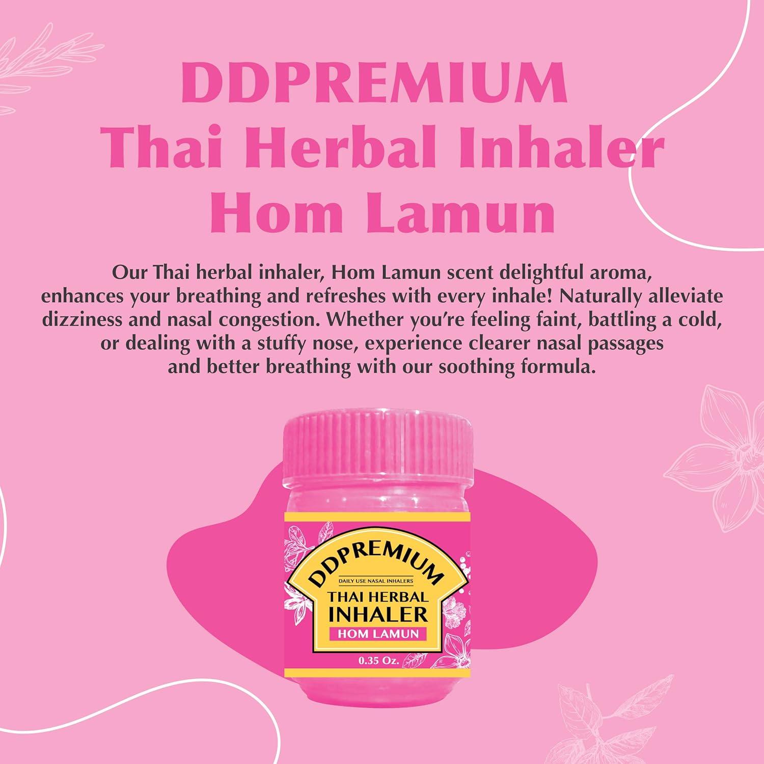 Inhalador Herbal Tailandés Yadom HOM LAMUN 18g - Alivio Respiratorio