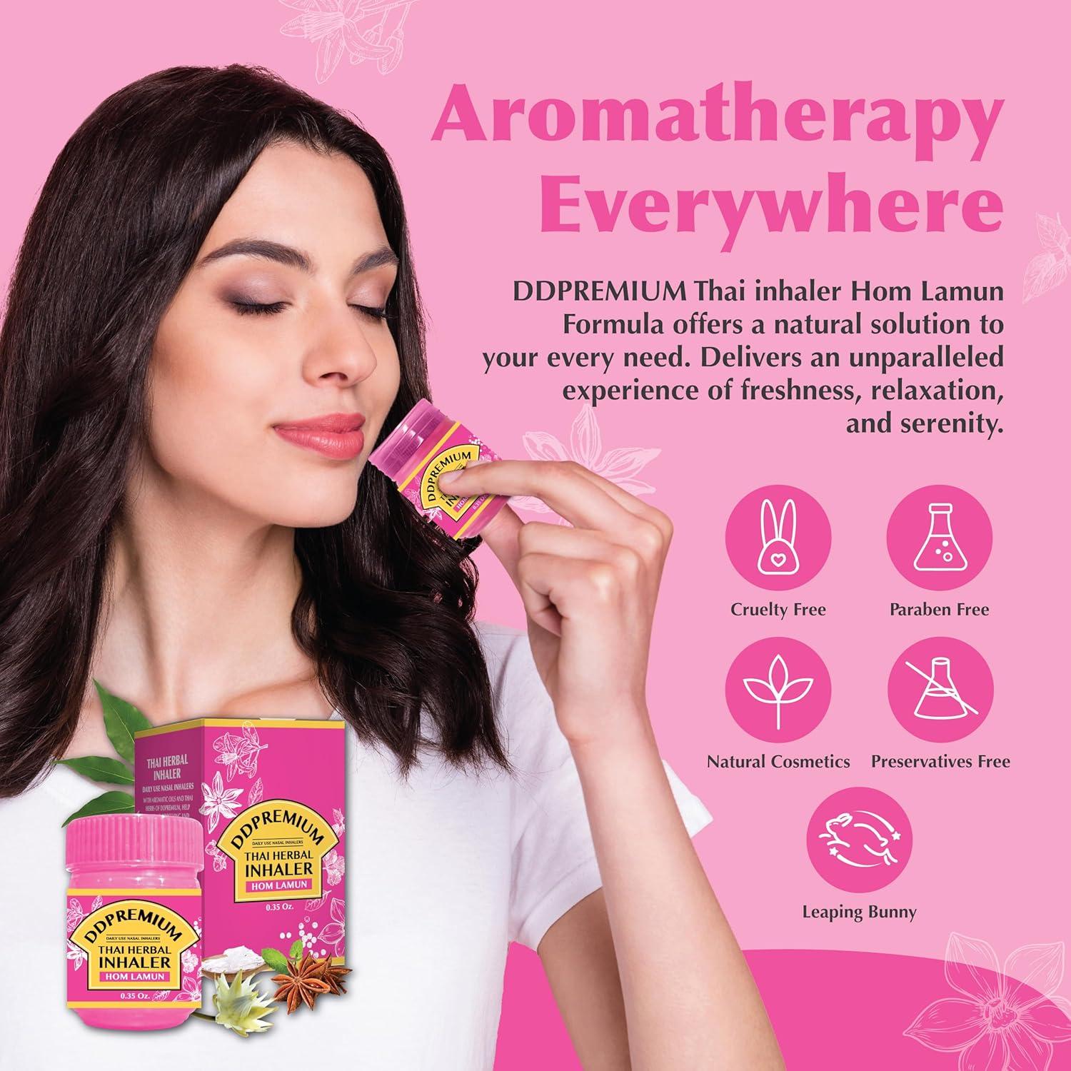 Inhalador Herbal Tailandés Yadom HOM LAMUN 18g - Alivio Respiratorio