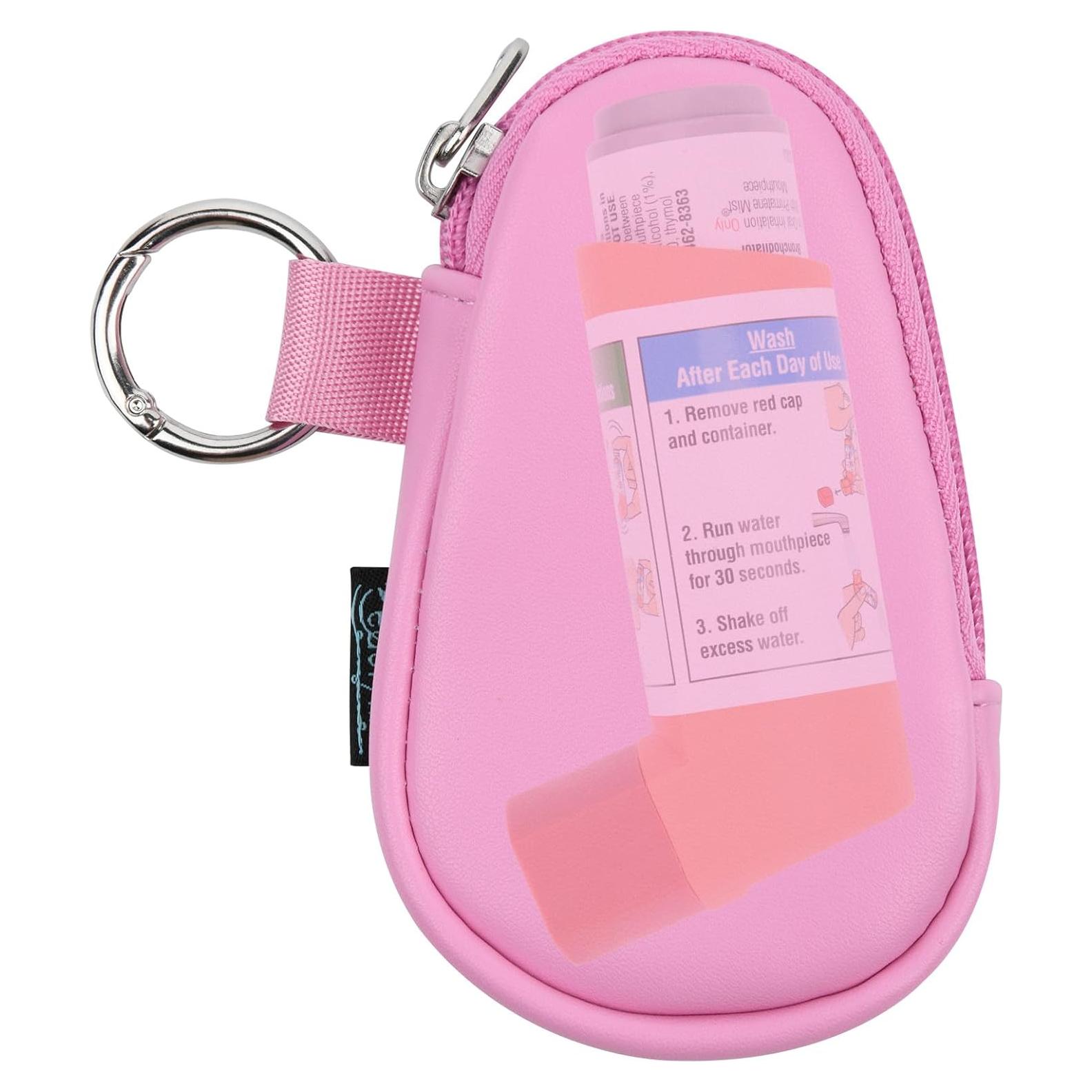 Soporte para Inhalador de Asma Beautyflier - Bolsa de Viaje Rosa