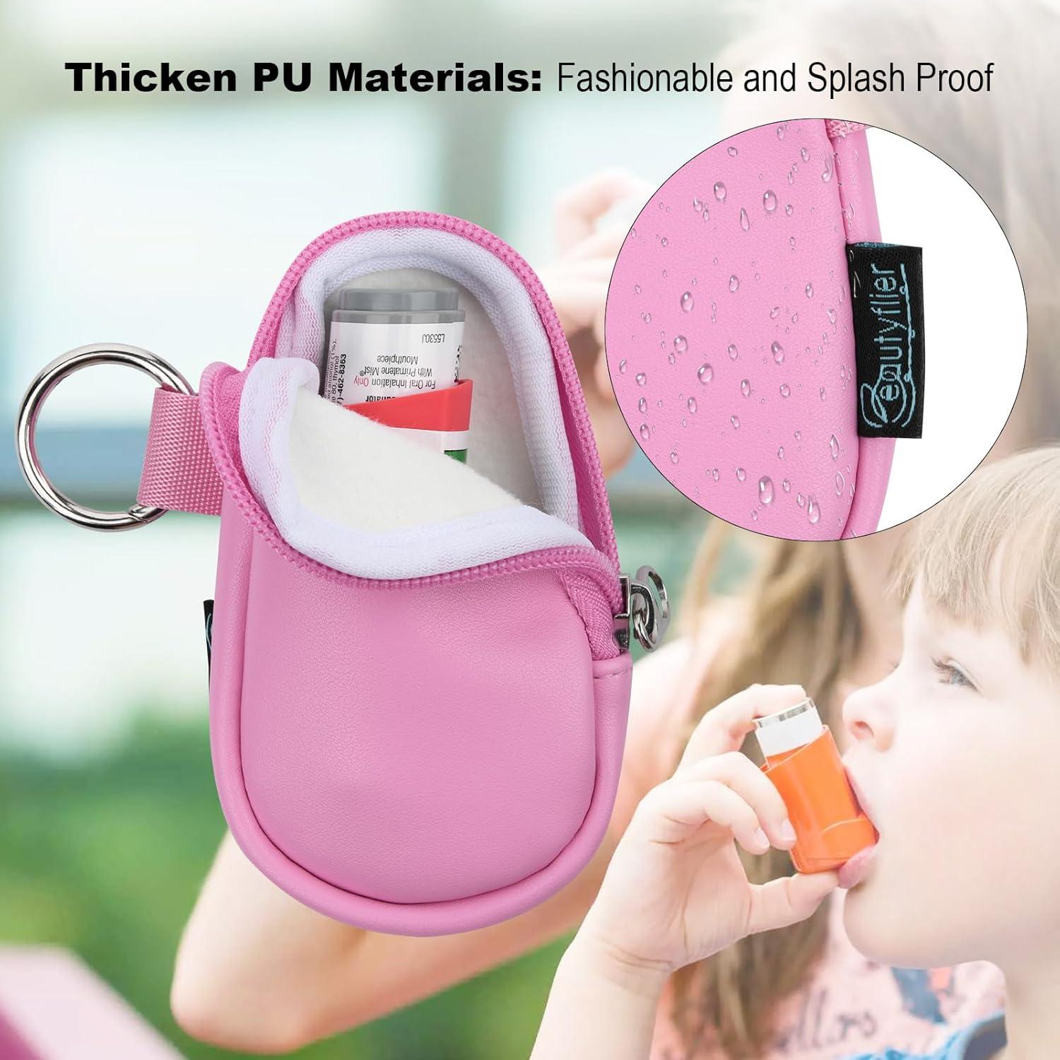 Soporte para Inhalador de Asma Beautyflier - Bolsa de Viaje Rosa