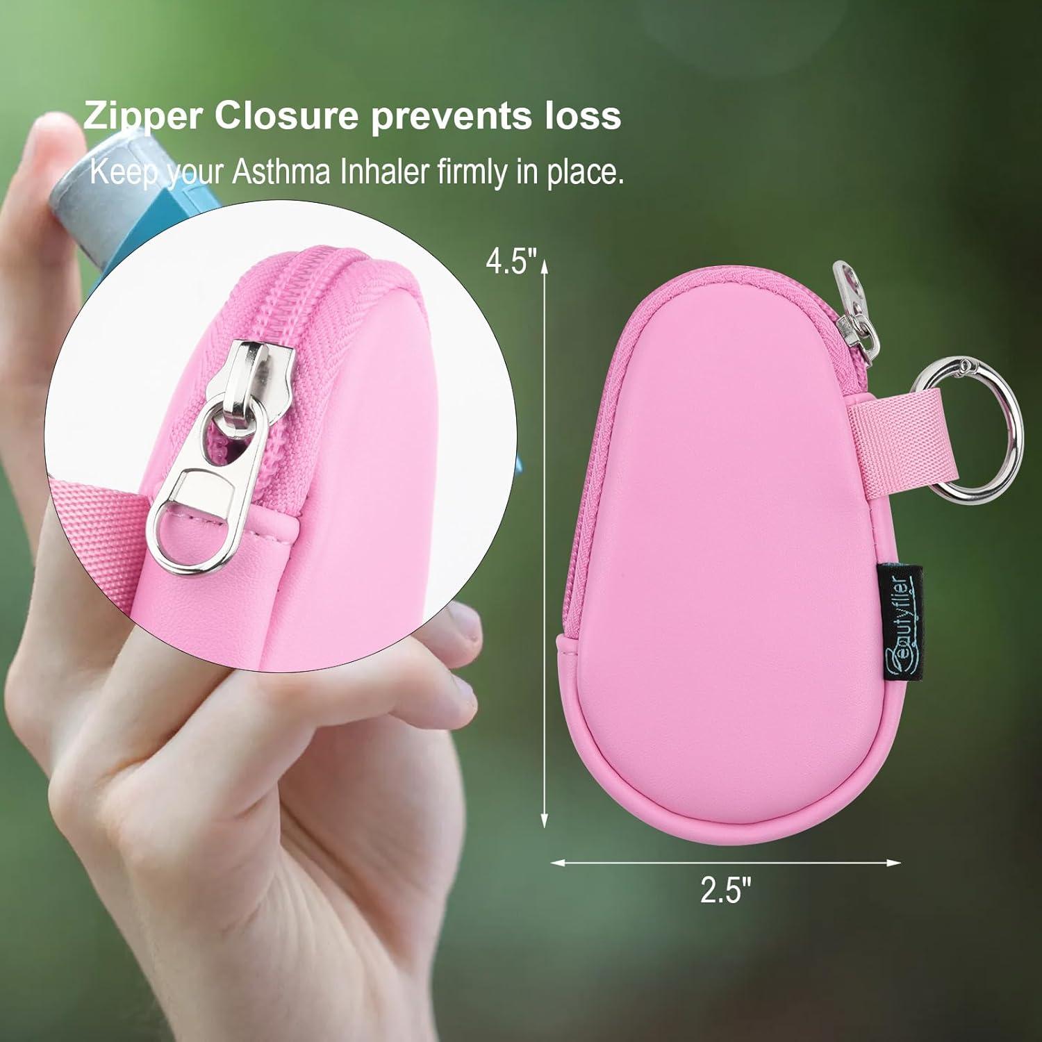 Soporte para Inhalador de Asma Beautyflier - Bolsa de Viaje Rosa
