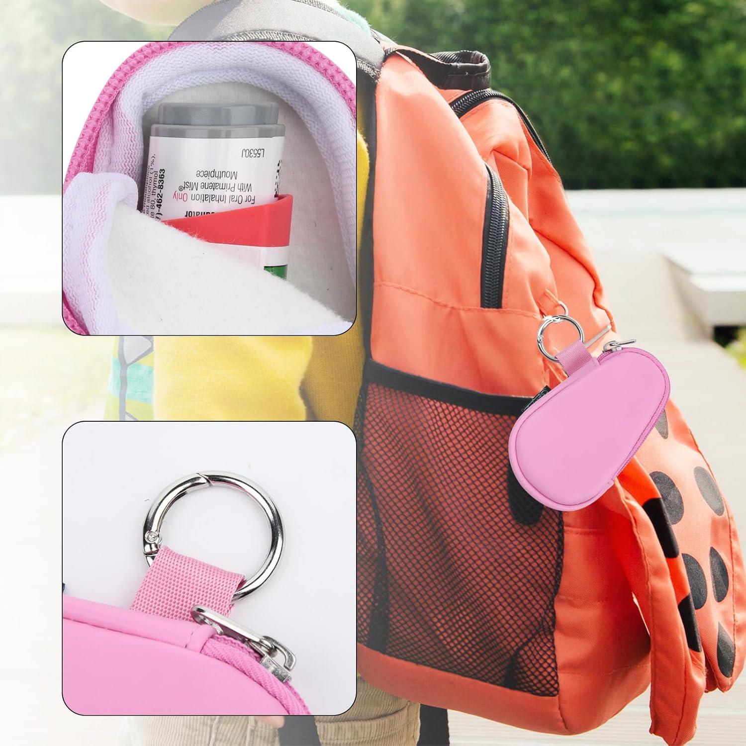 Soporte para Inhalador de Asma Beautyflier - Bolsa de Viaje Rosa