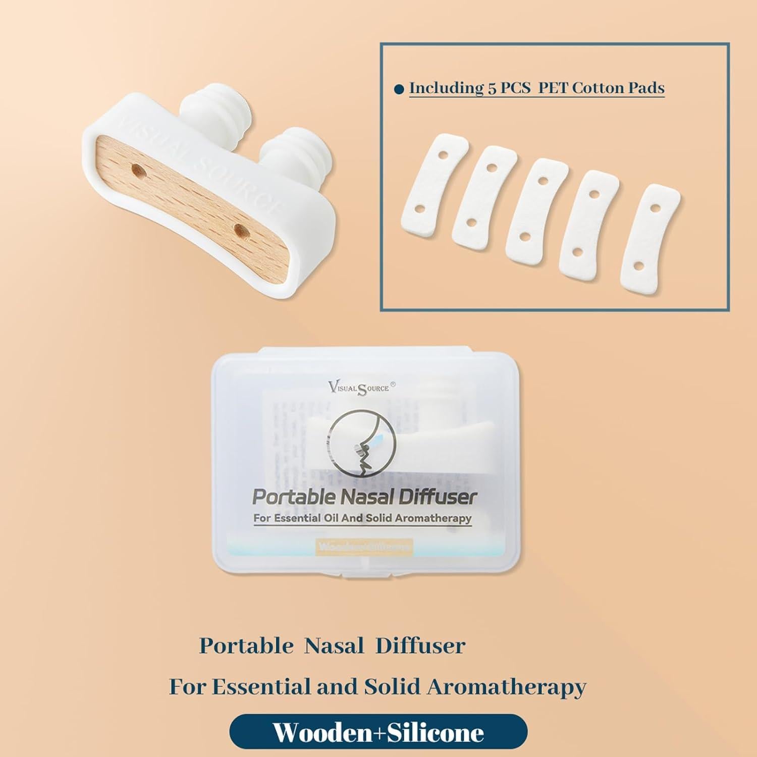 Inhalador Nasal Aromaterapia ZIOYCKL Difusor Portátil Blanco