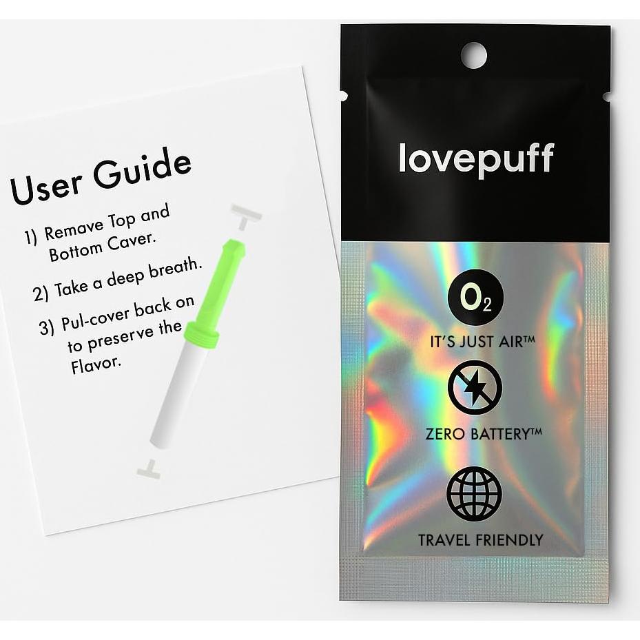 Palito Inhalador Sin Humo LovePuff Sabor Menta - Paquete de 2