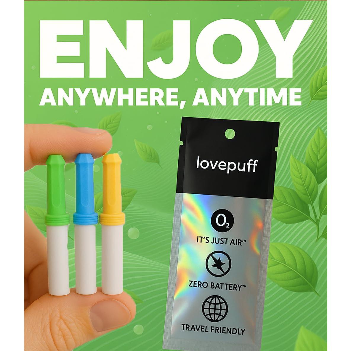 Palito Inhalador Sin Humo LovePuff Sabor Menta - Paquete de 2