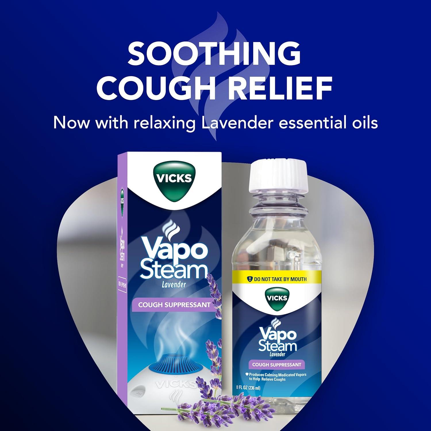Vicks VapoSteam Lavanda 226.8 ml - Supresor de Tos y Relajante