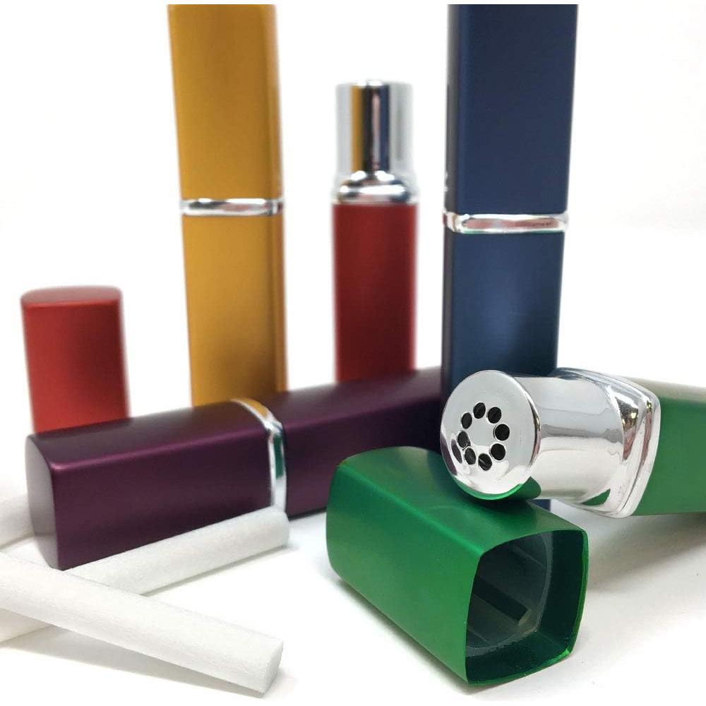 Juego de 5 Inhaladores de Aromaterapia Rivertree Life - Aluminio y Vidrio