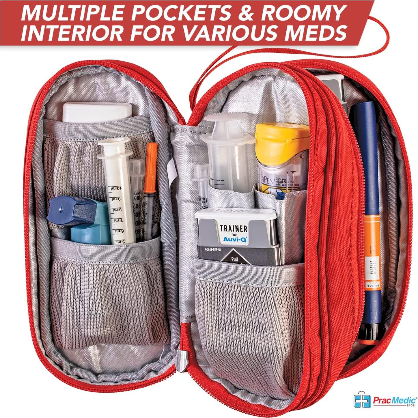 Estuche Médico PracMedic MAX-RED para EpiPen y Medicamentos