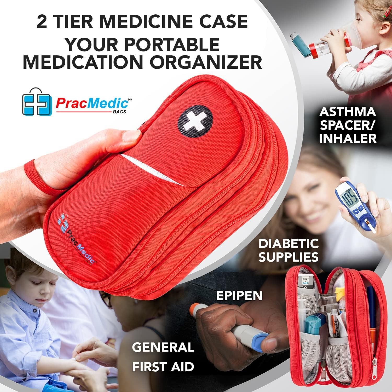 Estuche Médico PracMedic MAX-RED para EpiPen y Medicamentos