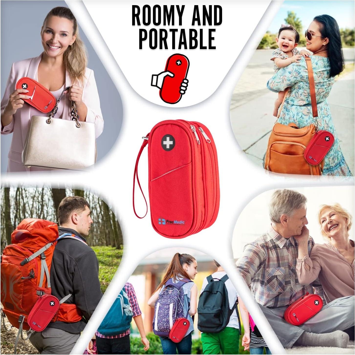 Estuche Médico PracMedic MAX-RED para EpiPen y Medicamentos