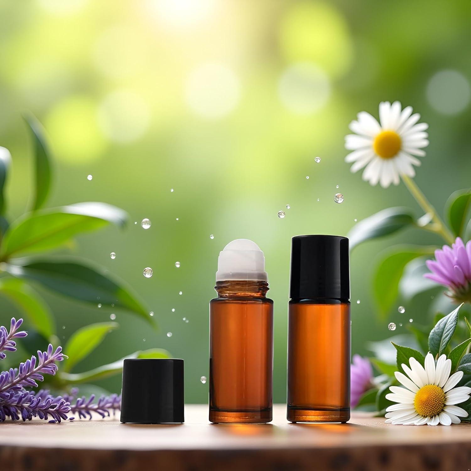 Botellas de Aceite Esencial de Vidrio Marrón 50ml Calsgkspray