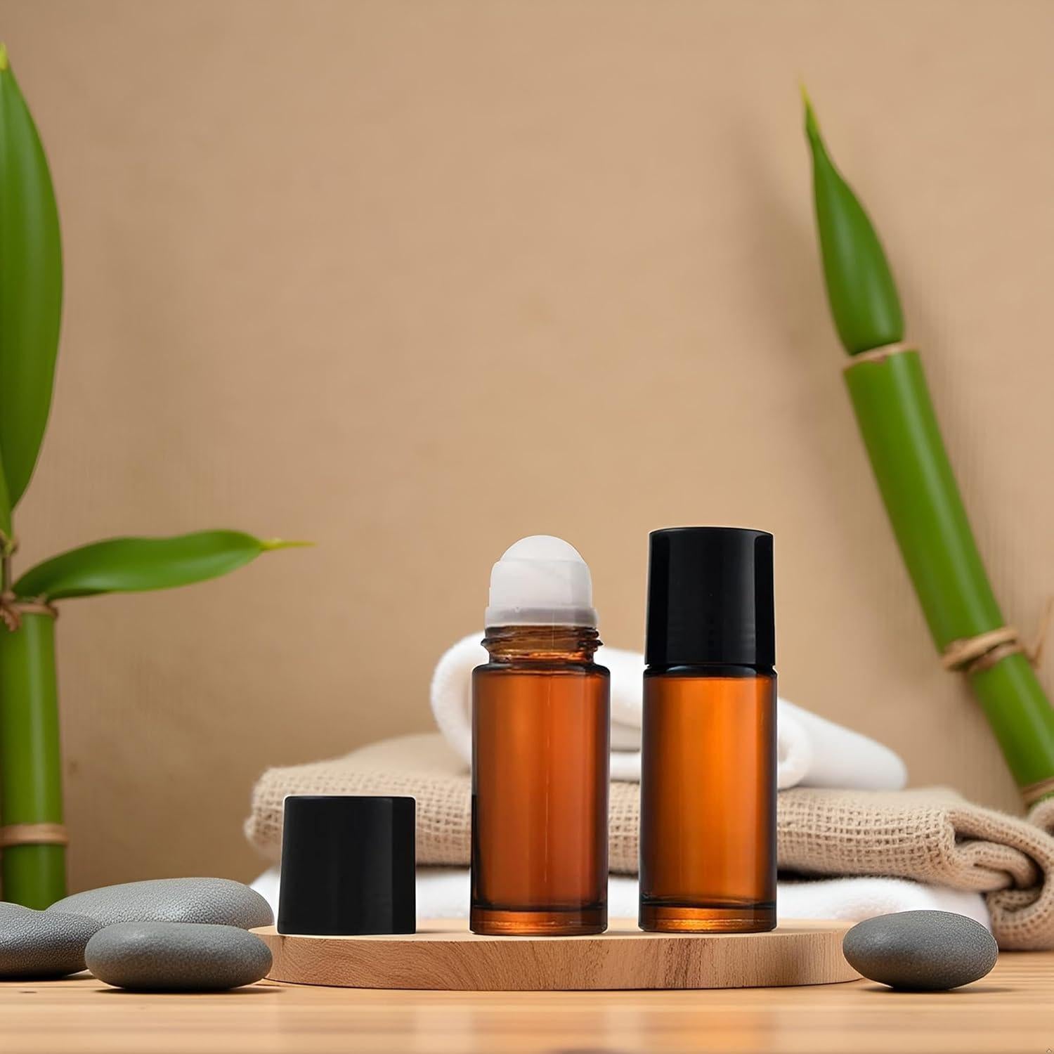 Botellas de Aceite Esencial de Vidrio Marrón 50ml Calsgkspray