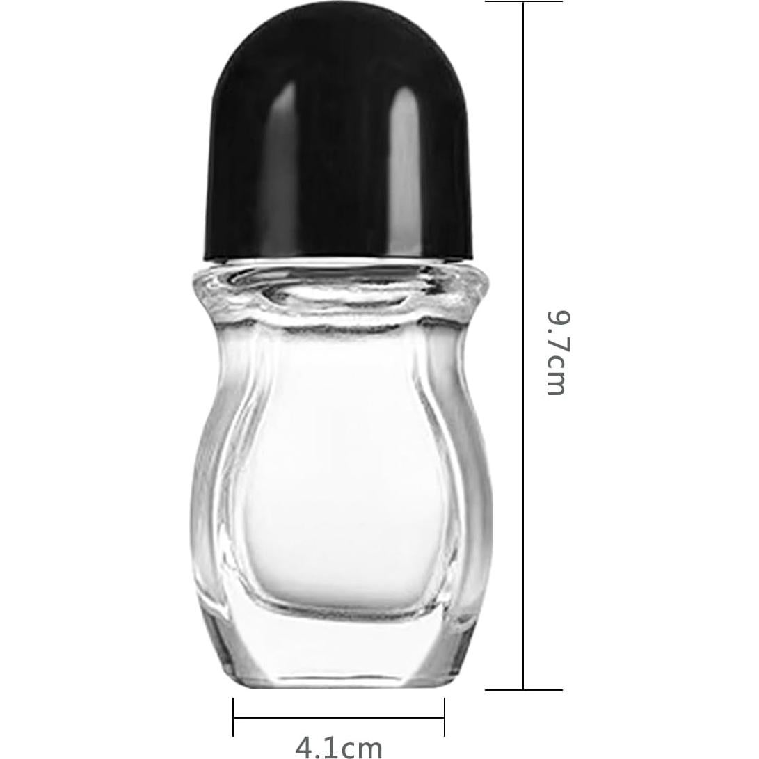 4 Botellas de Vidrio Rellenables 30ml PYAWI con Rodillo