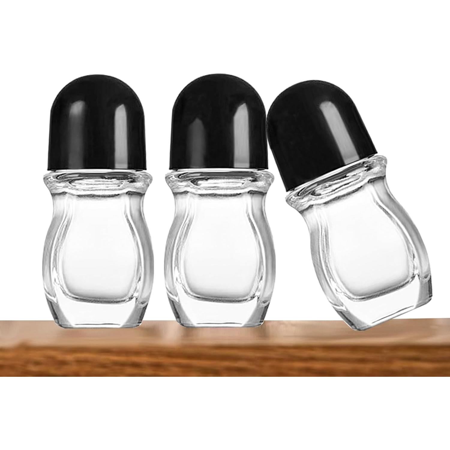 4 Botellas de Vidrio Rellenables 30ml PYAWI con Rodillo