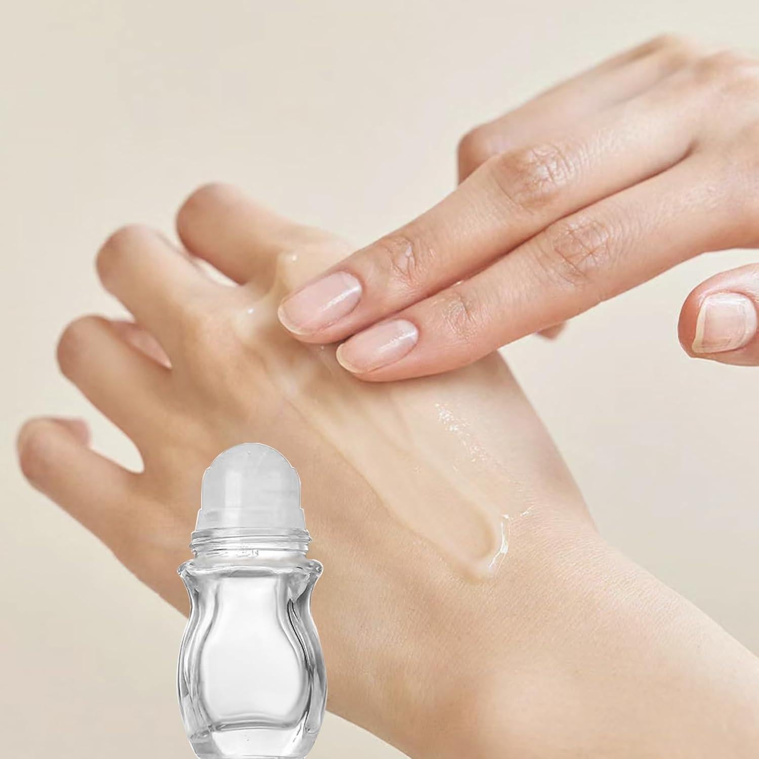 4 Botellas de Vidrio Rellenables 30ml PYAWI con Rodillo