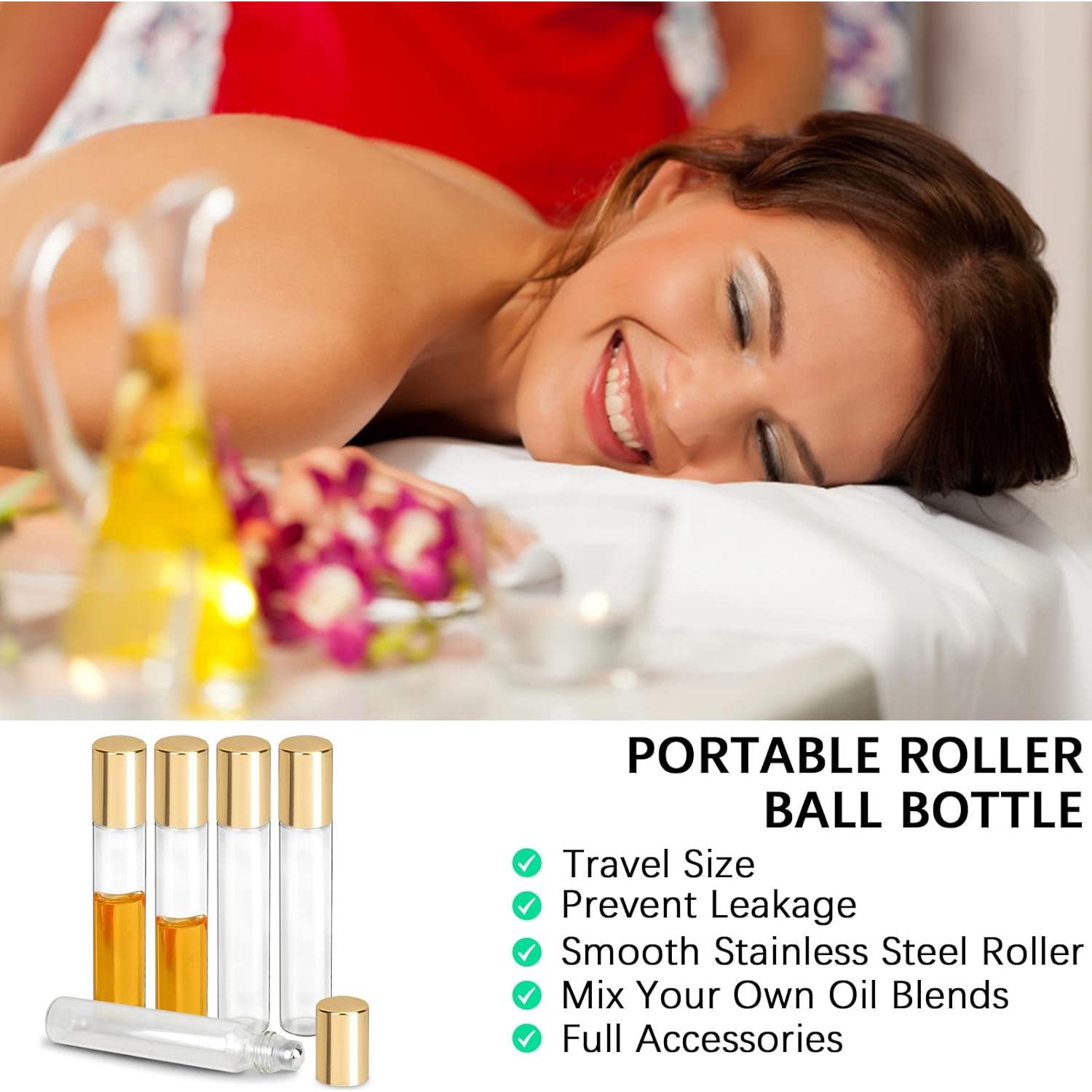 Set de 12 Botellas de Vidrio Recargables HMIEPRS 10ml con Bola Rodante