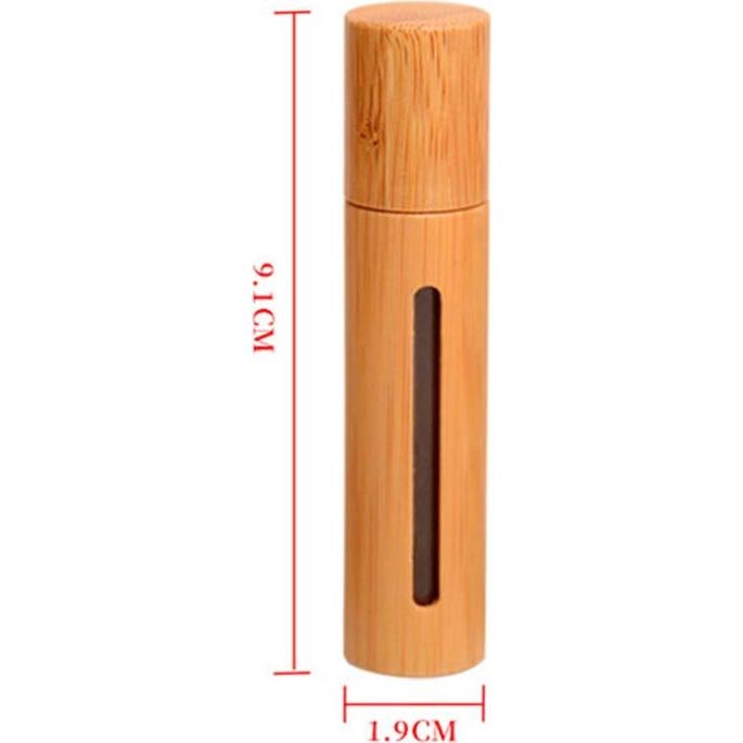 2 Botellas de Rodillo de Bambú 10ml Teensery para Aceites
