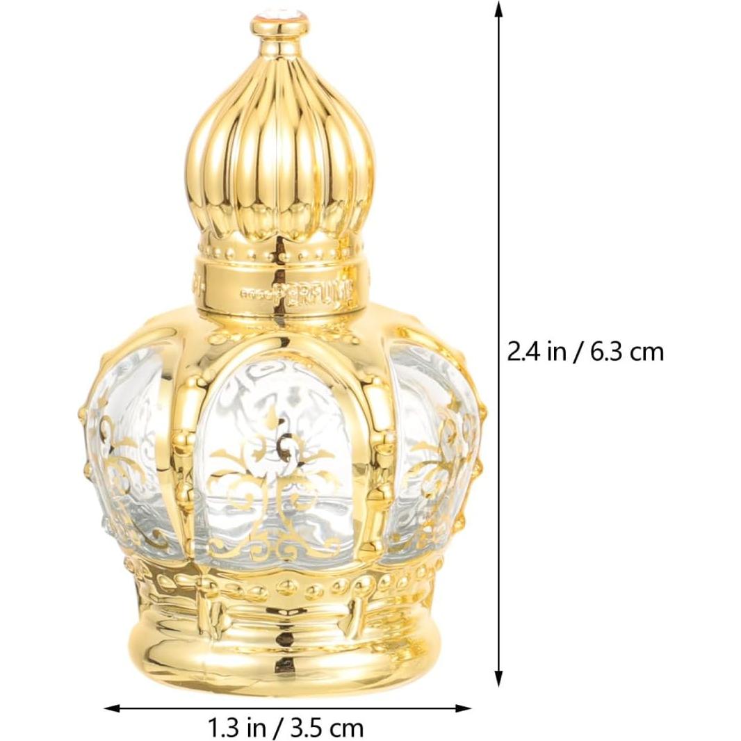 Botellas de Perfume Vintage Housoutil 10ml Vidrio Dorado