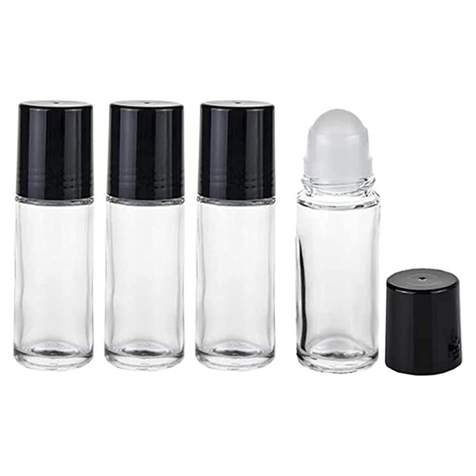 4 Botellas de Rodillo de Vidrio 50ml Lokusel para Aceites