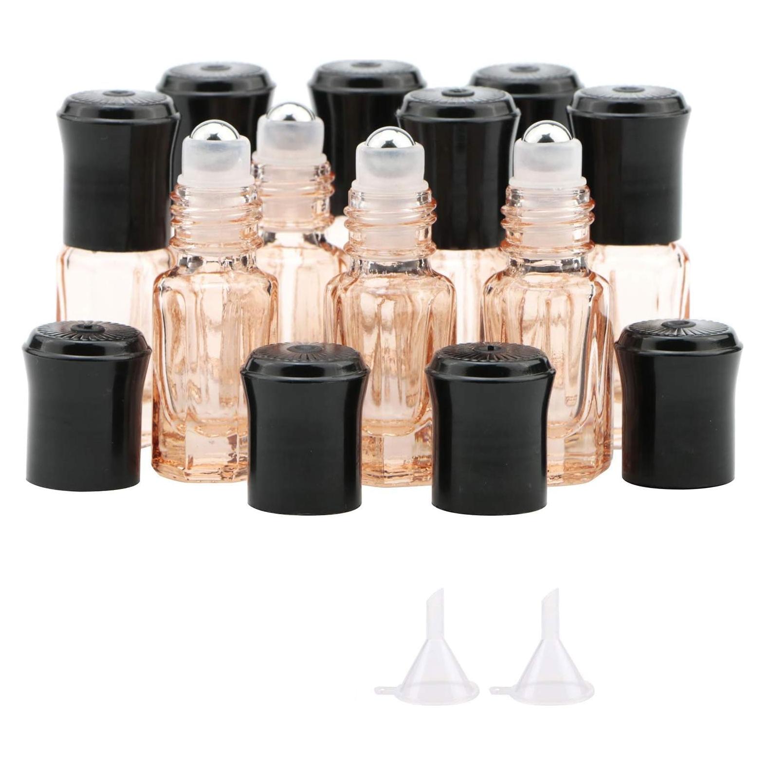 Kesell 10 Botellas de Vidrio 3ml con Rodillo Naranja Esencial