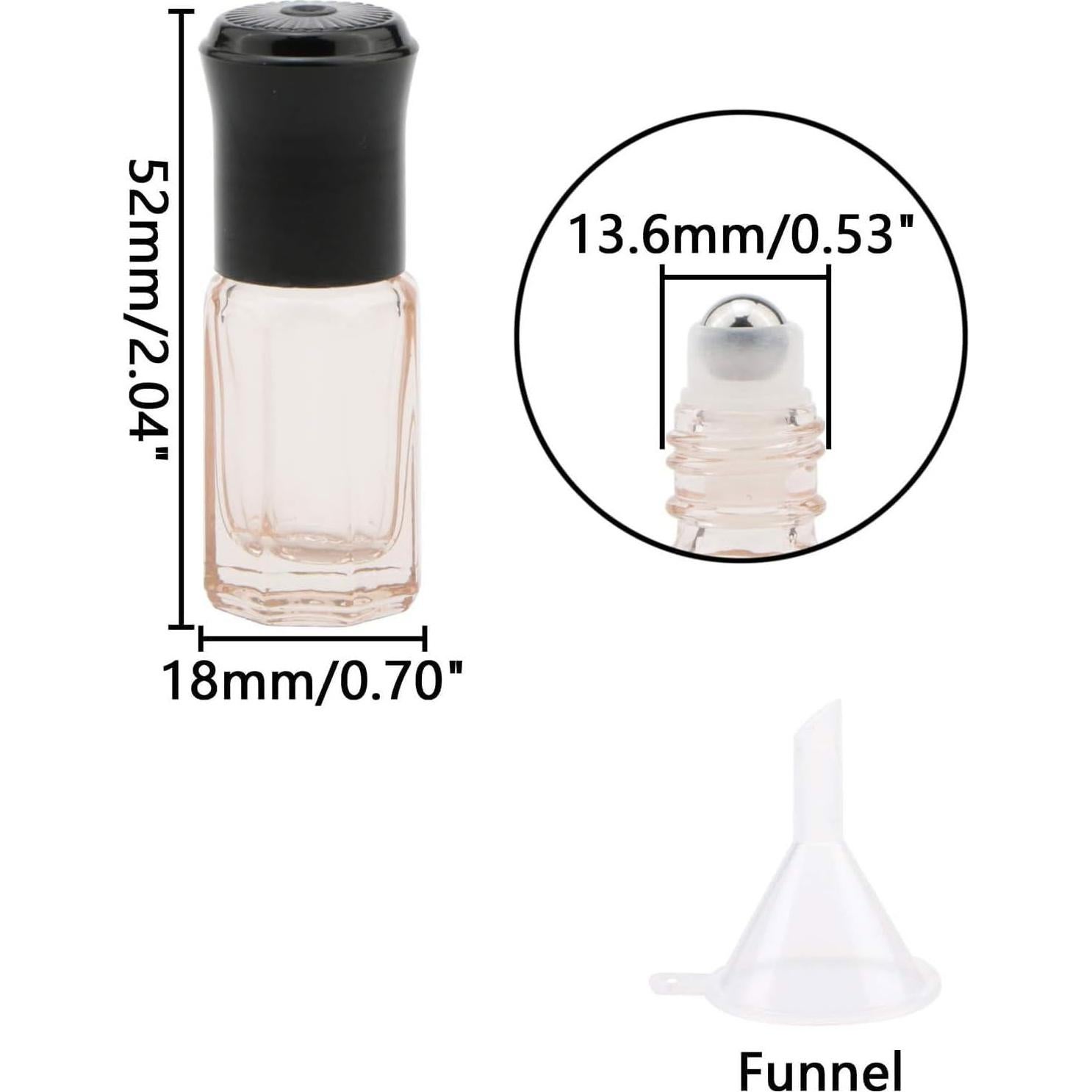 Kesell 10 Botellas de Vidrio 3ml con Rodillo Naranja Esencial