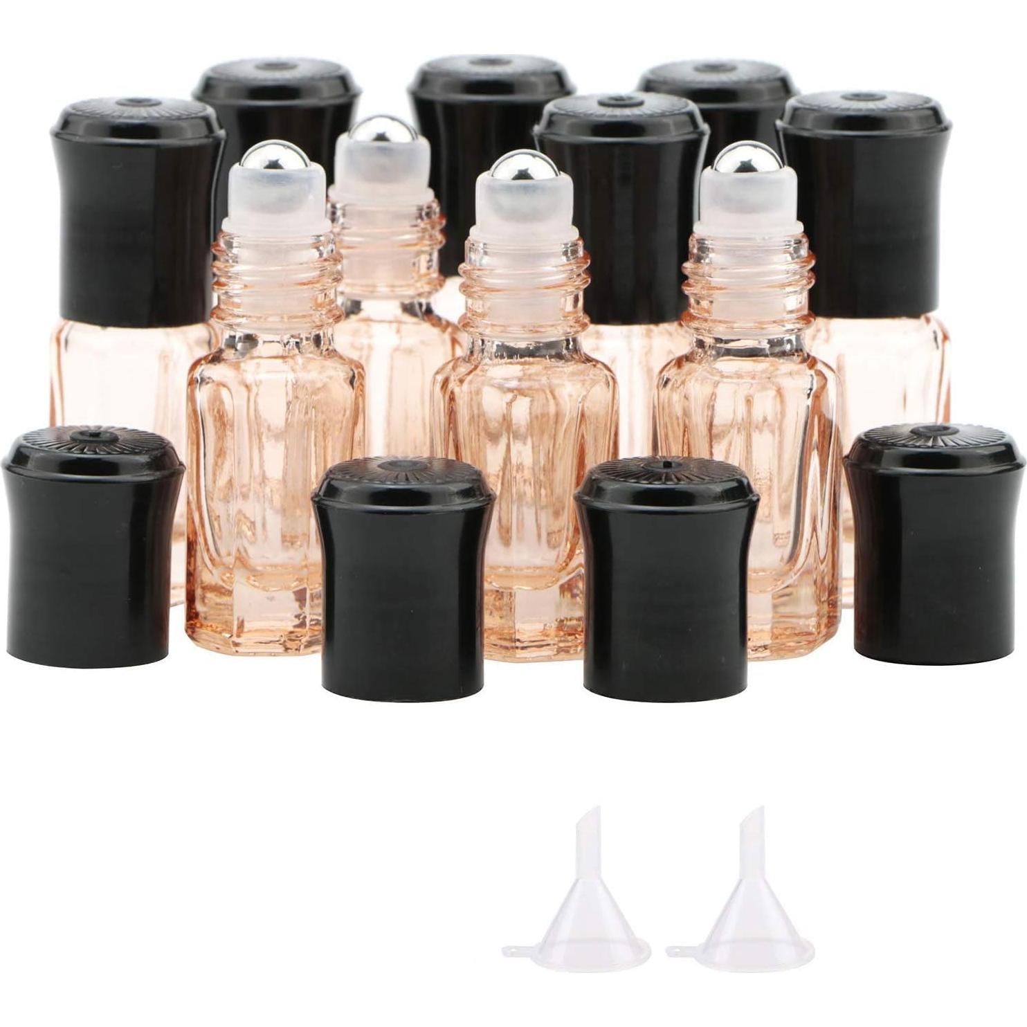 Kesell 10 Botellas de Vidrio 3ml con Rodillo Naranja Esencial