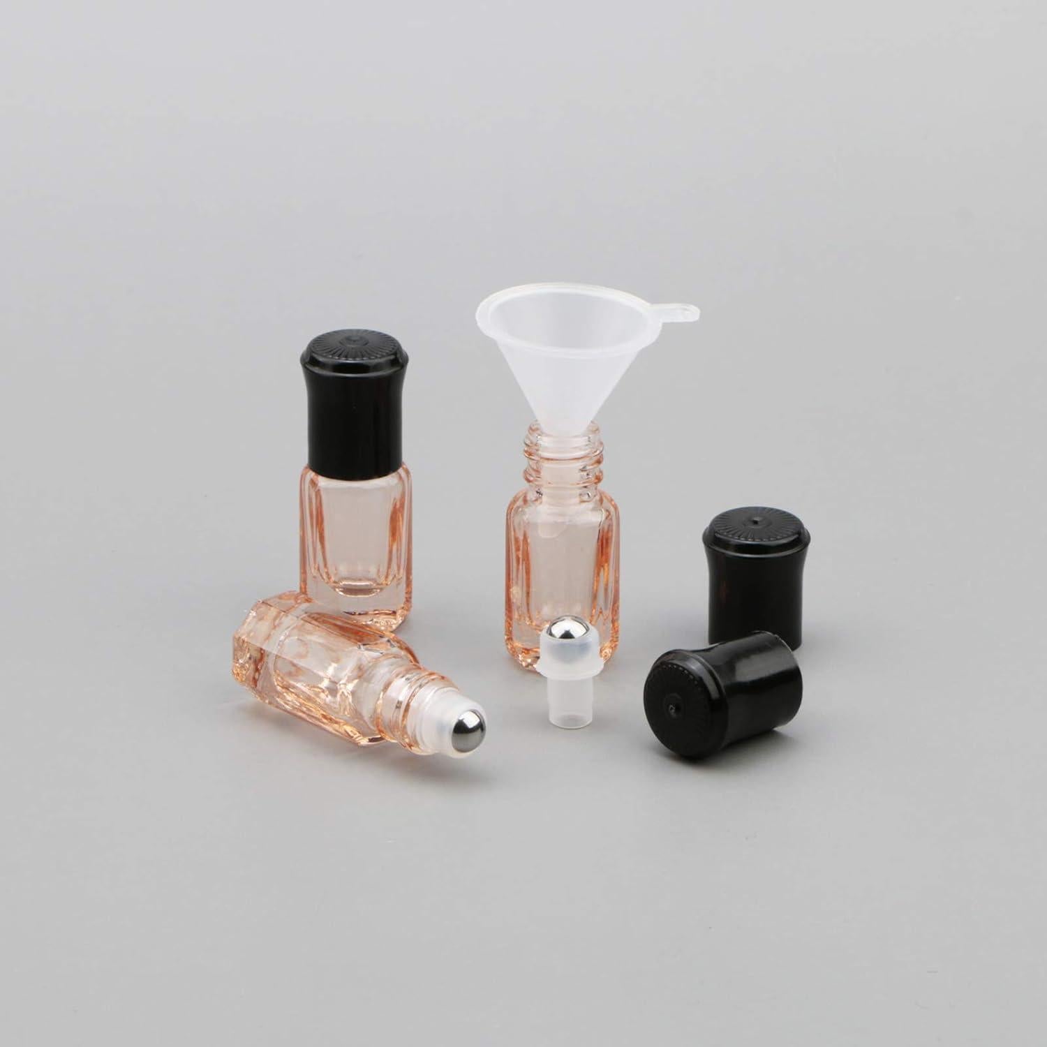 Kesell 10 Botellas de Vidrio 3ml con Rodillo Naranja Esencial