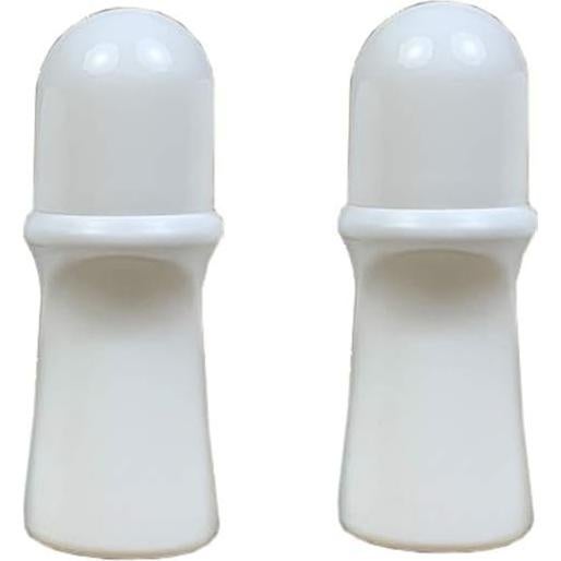 4 Botellas Vacías Recargables Roll On 50ml lasenersm - Plástico Blanco