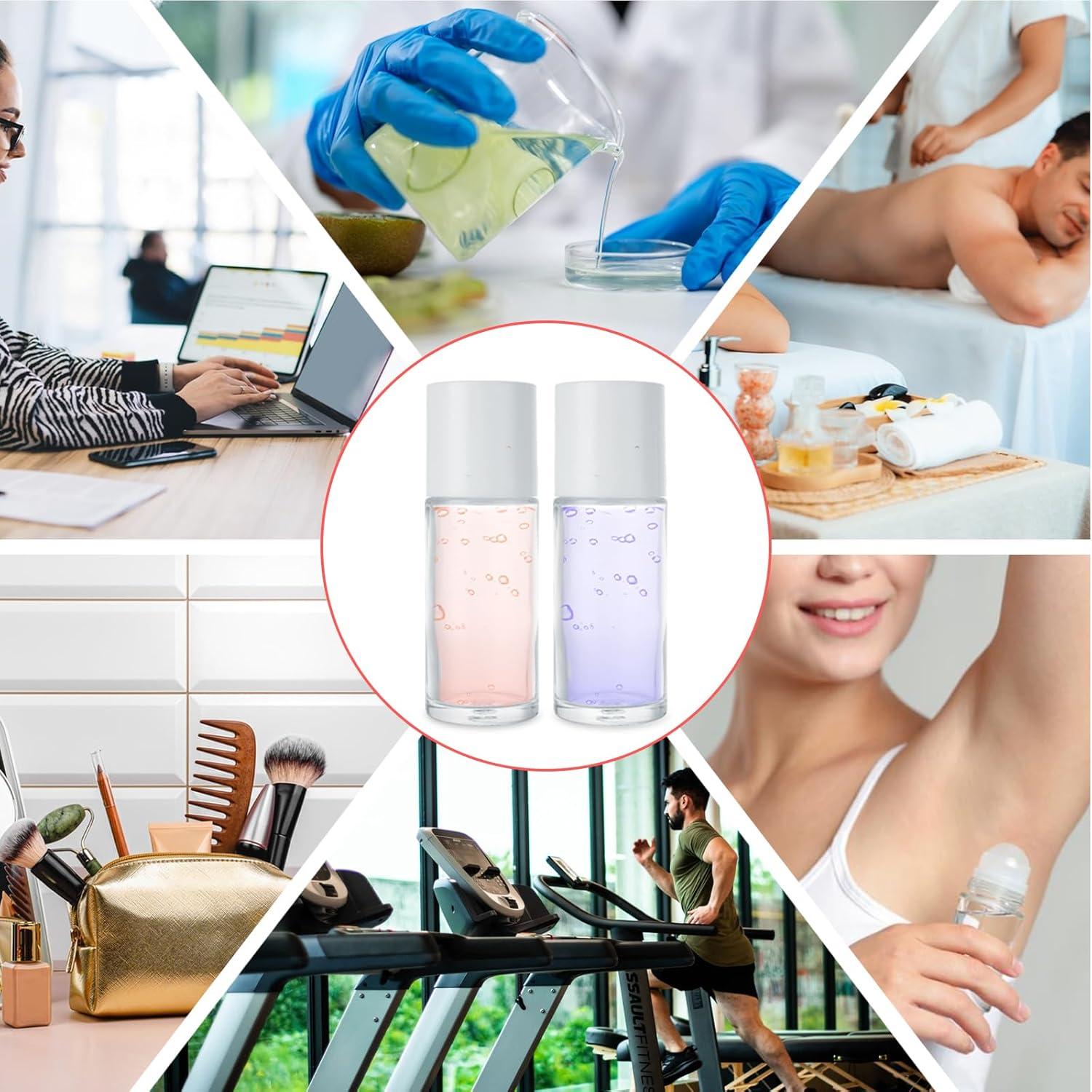 12 Botellas de Rodillo de Vidrio 50 ml FWEEK para Aceites Esenciales