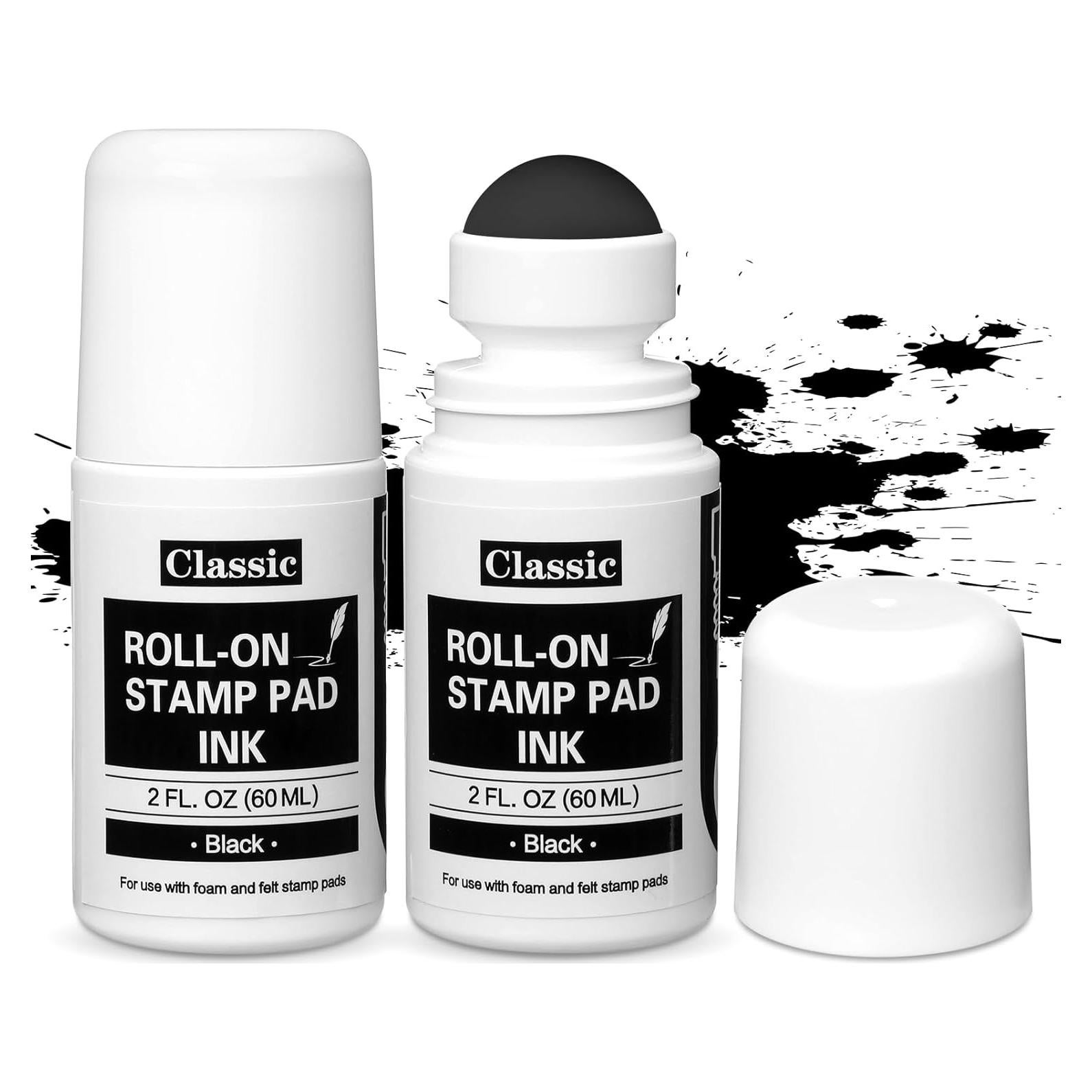 Paquete de 2 Recargas de Tinta Negra MotiMind para Sello Roll-on 56.7 ml